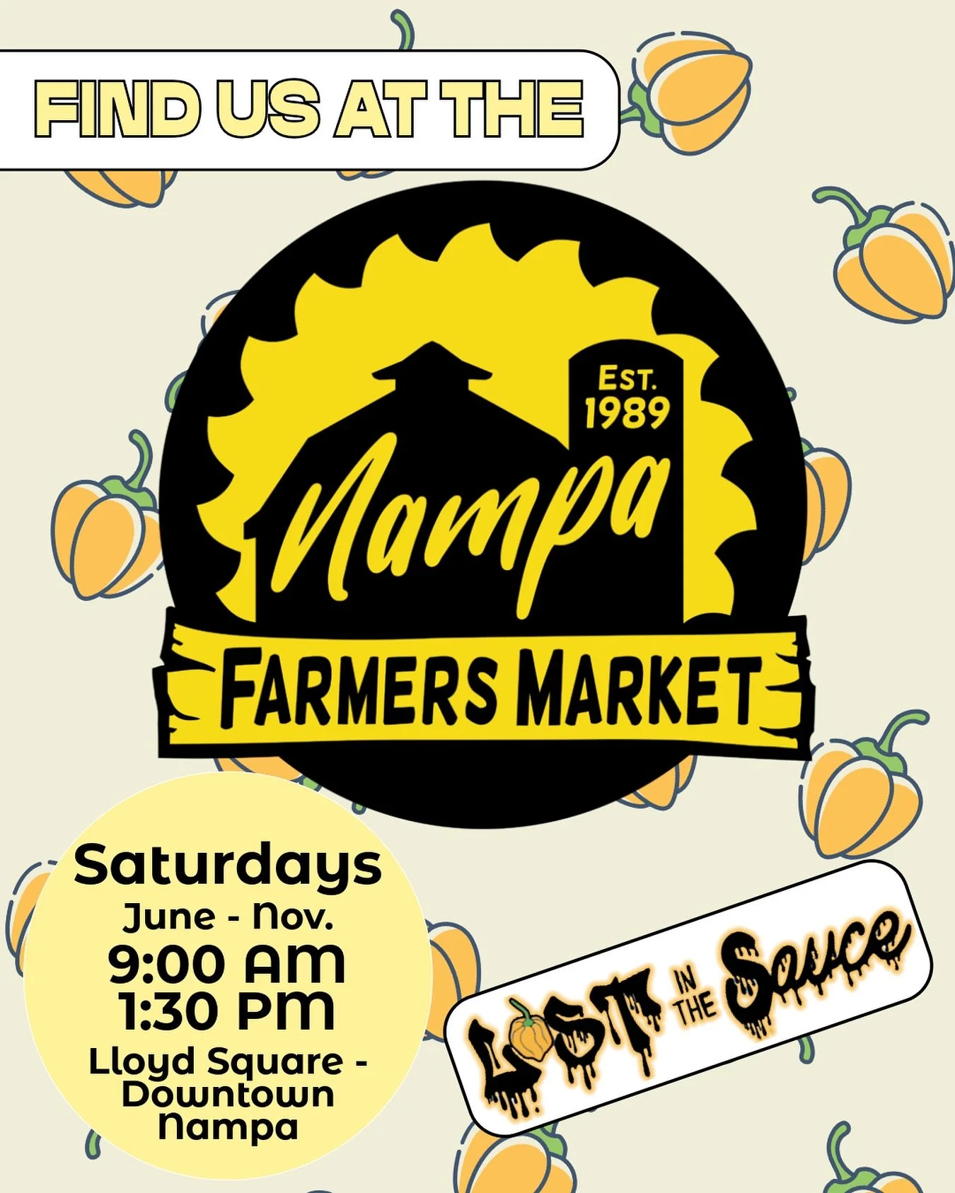 We&rsquo;ve added another Saturday market!! You can now also catch us at the Nampa Market Saturday mornings all summer long 🔥