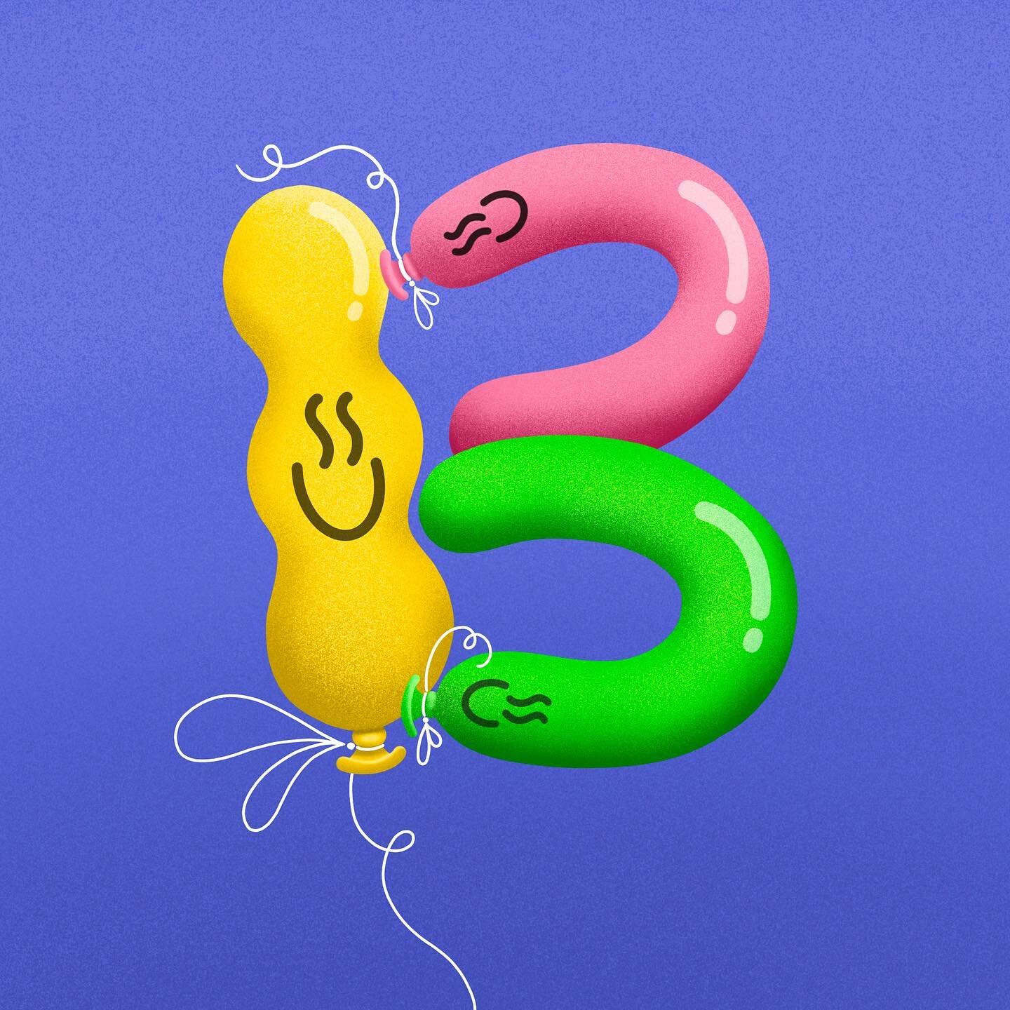 B is for Balloon 🎈@36daysoftype 
.
Brushes used: monoline, studio pen, noise
.
Swipe for detail and process video 👉🏻
.
#36daysoftype #handdrawntype #procreate #process #digitalart
