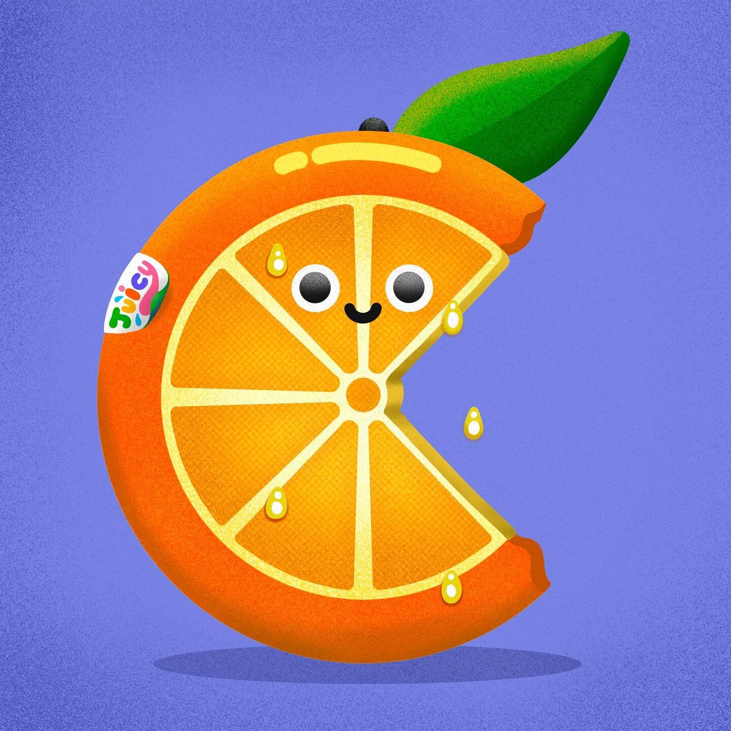 C is for Citrus 🍊😋💦 @36daysoftype 
.
Swipe for detail and process vid 👉🏻
.
Brushes used: hard airbrush, noise brush, @retrosupply 40% rough halftone shader
.
#36daysoftype #procreate #juicy #process