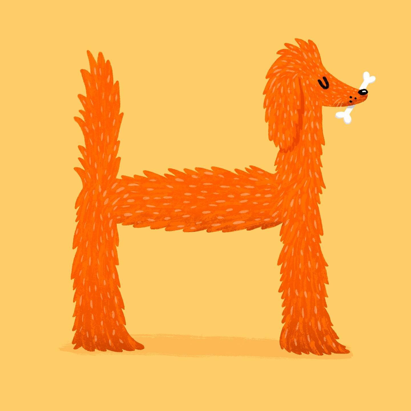 H is for handsome hound 🐕 @36daysoftype 
.
#36daysoftype #procreate #digitalart #handdrawntype #doodle #dogsofinstagram