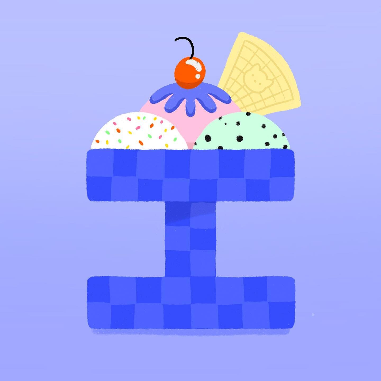 I is for smashed ipad screen 😭😭😭😭 (don't ask); ice cream 🍨 and ice 🧊 
.
2 weeks out the game thanks to some 'technical faults'. Happy to do the @36daysoftype at my own pace anyway 😓😂🤷🏻&zwj;♀️😬 
.
If you have a preference leave an emoji for