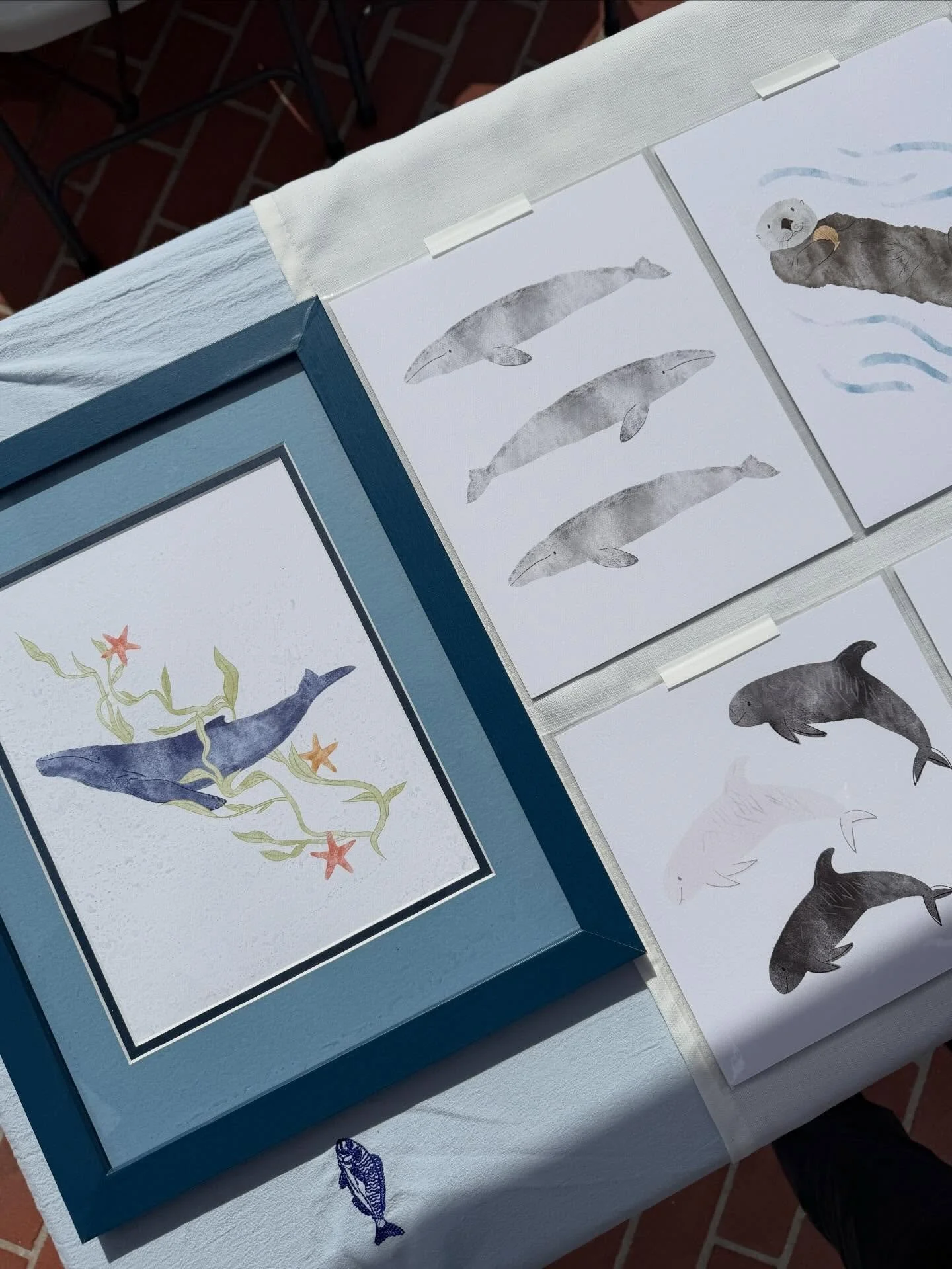 Whalefest 🐳 Despite weather challenges, which called for creative problem solving in how to exhibit my work aka taping the prints to my table, Whalefest was wonderful! Thank you to everyone who stopped by - meeting so many like minded people who car