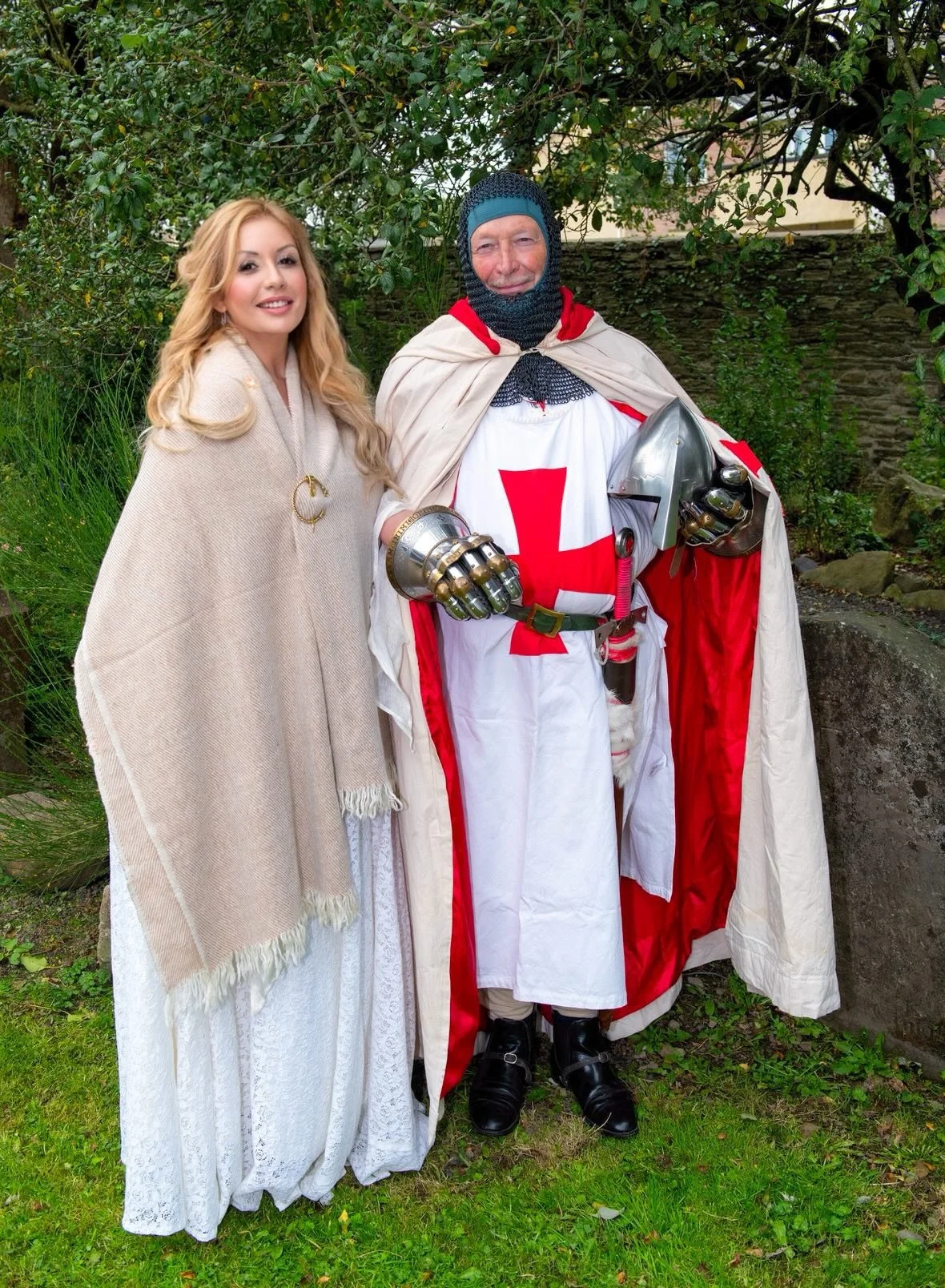 Historian Helena B. Scott with Knight Commander Brendan M. Rohan of OSMTH