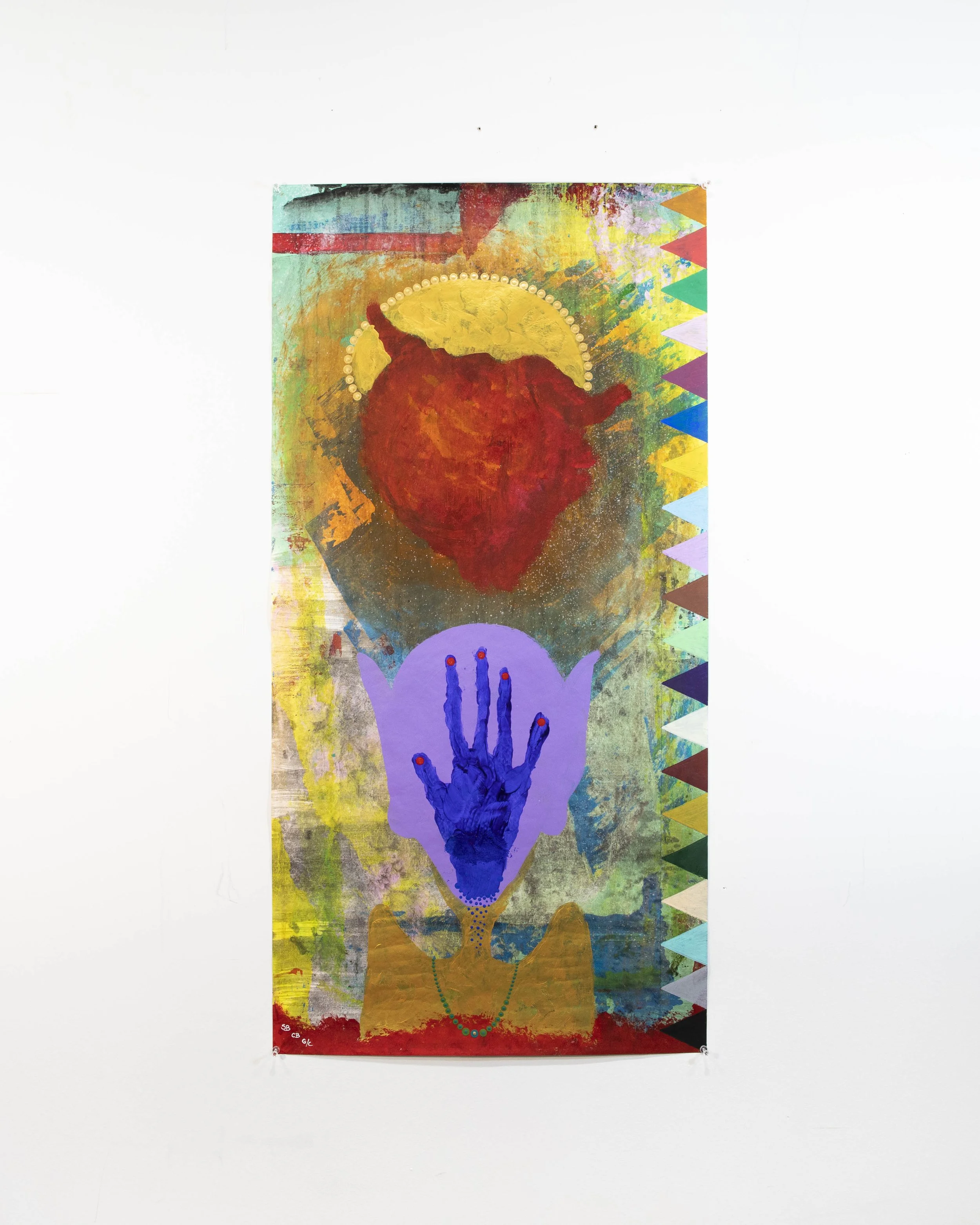 MOONSHADOW, 2022 40” X 20” MIXED MEDIA ON TYVEK