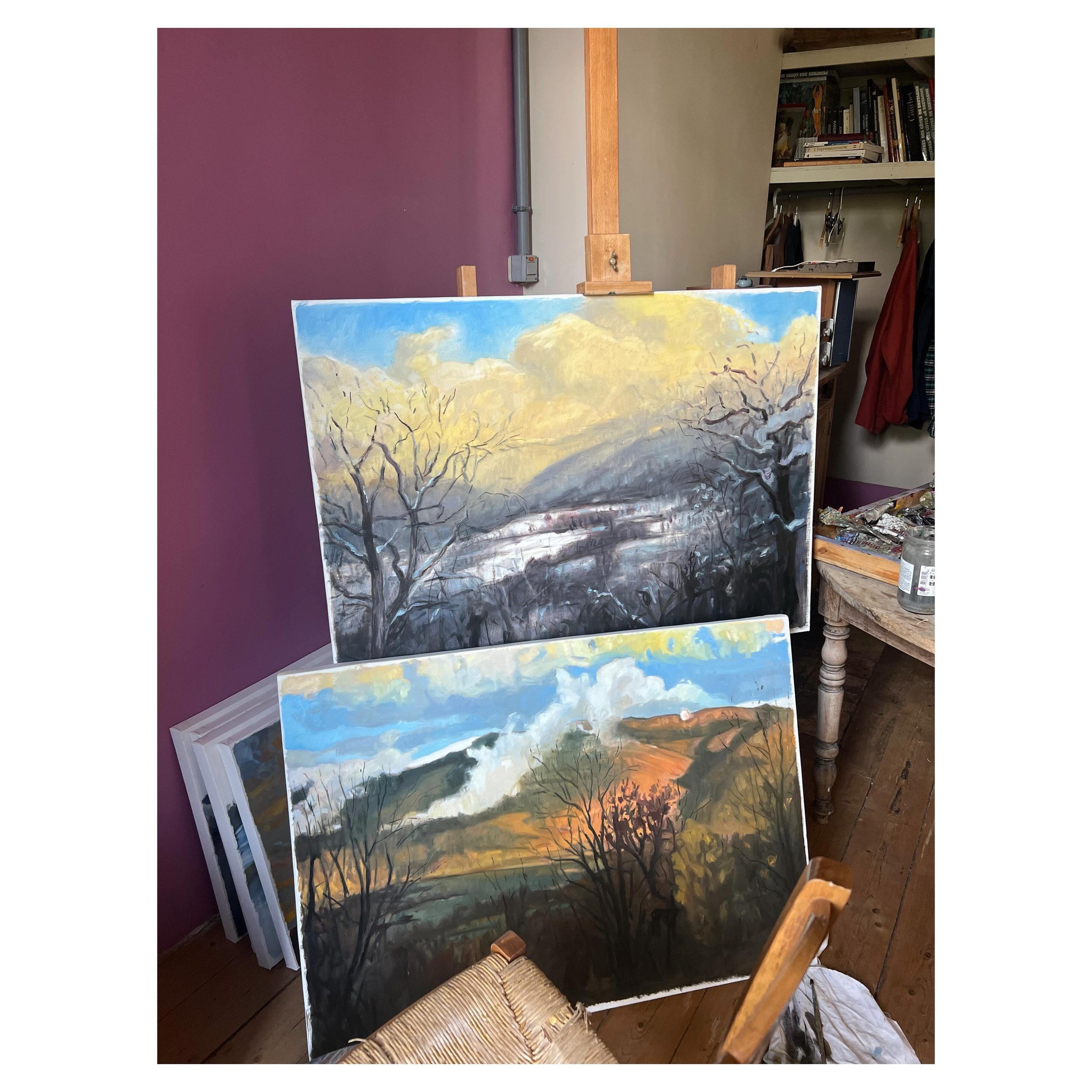 &Agrave; l&rsquo;atelier, pr&eacute;paration de la future exposition &agrave; la galerie @galerie_raylab d&eacute;but juin !

#exposition #peinture #valromey #artcontemporain #landscapes #oilpainting #flowers #flowers #arbre #bugey #valromey #geneve 