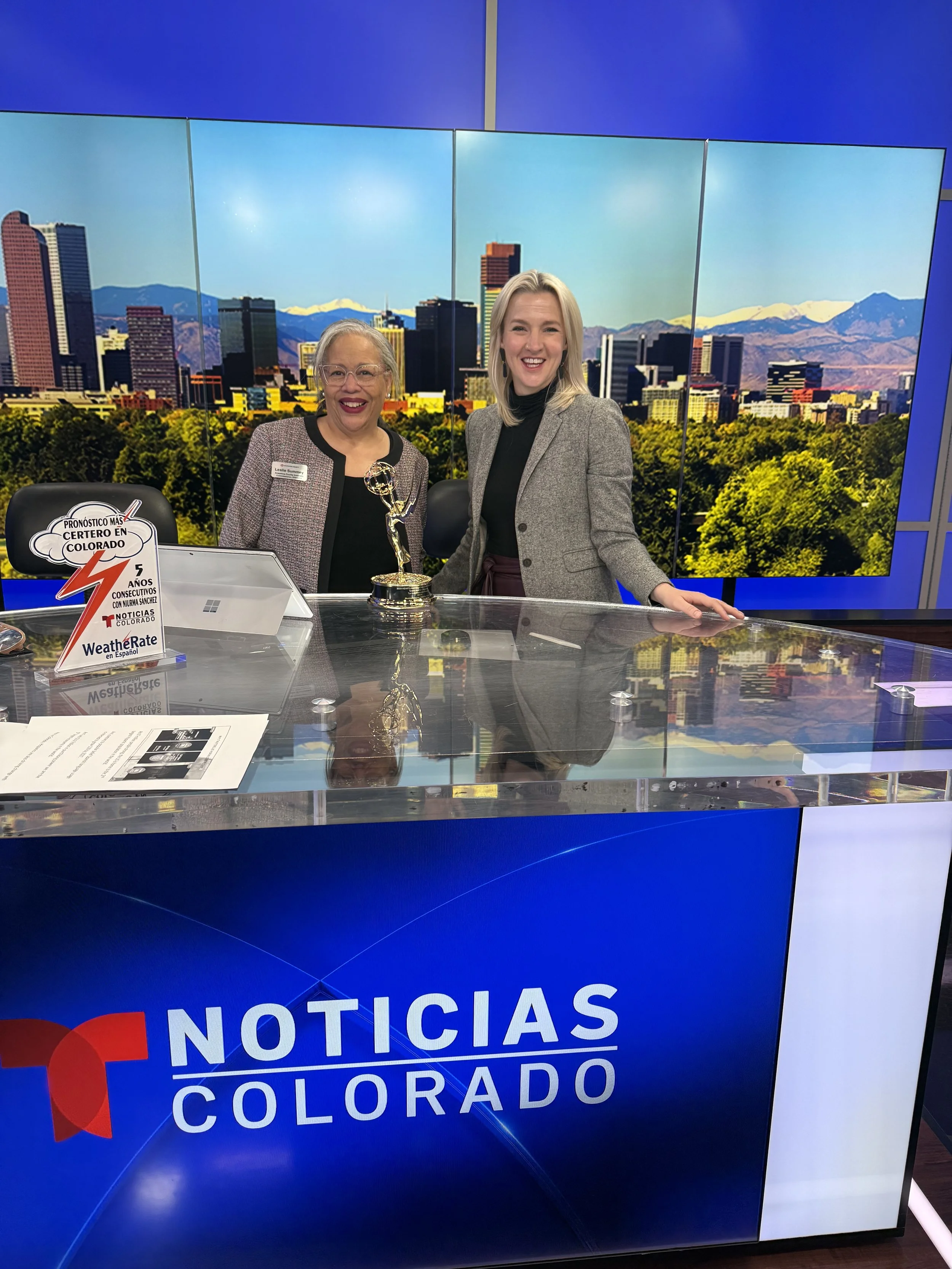 Hanging with our award-winning newscasters. 