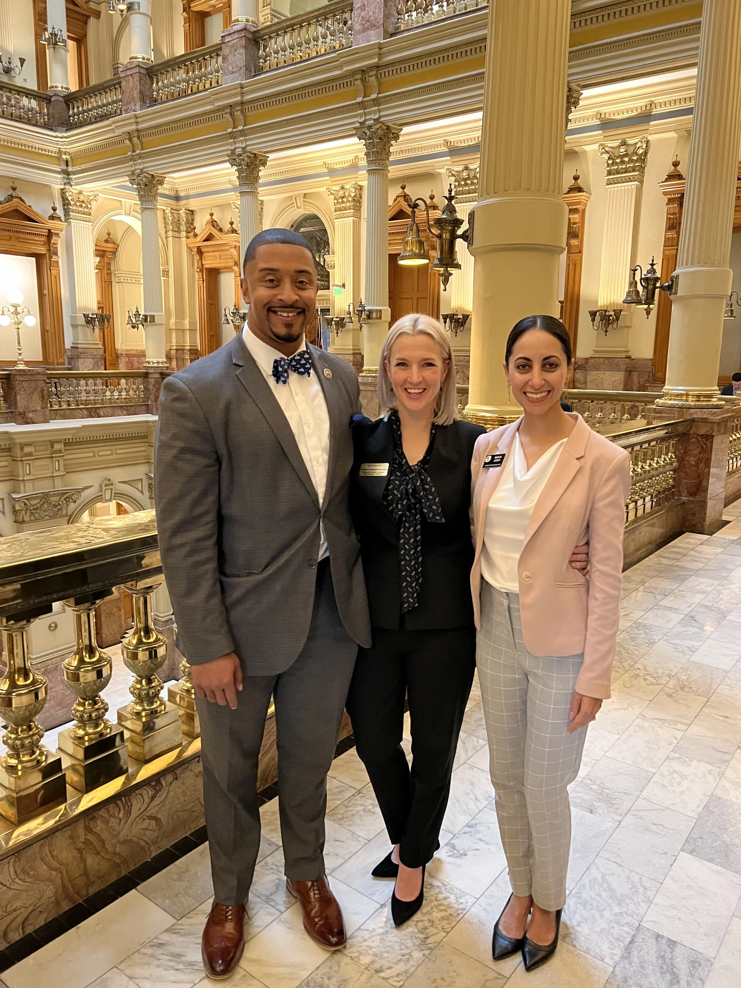 Commissioner Campbell with Senate President James Coleman and Senator Iman Jodeh