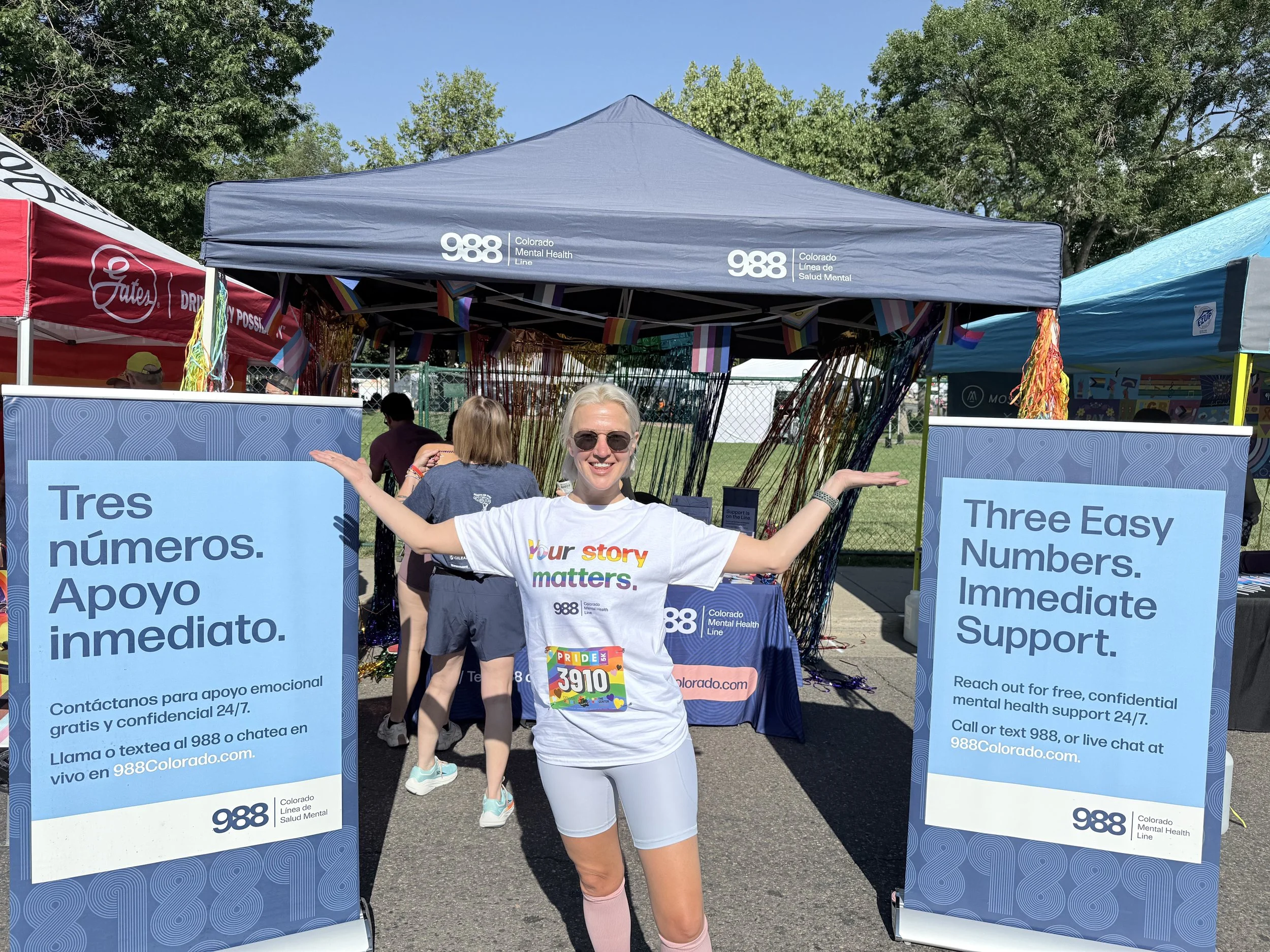 Supporting 988 and running a 5k!