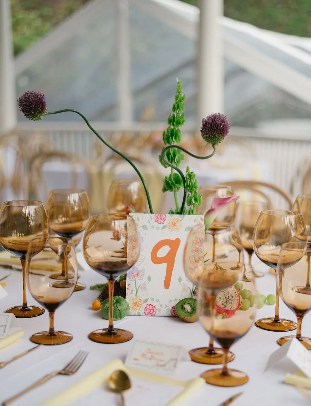 Fruit as decor is having a moment, and we are so here for it! These guest tables on the balcony were so fun to design&ndash; gimme all the exotic fruits 🥝🍇

Now, which reception space at this wedding was your favorite?!

Venue: @#thewilliamaikenhou