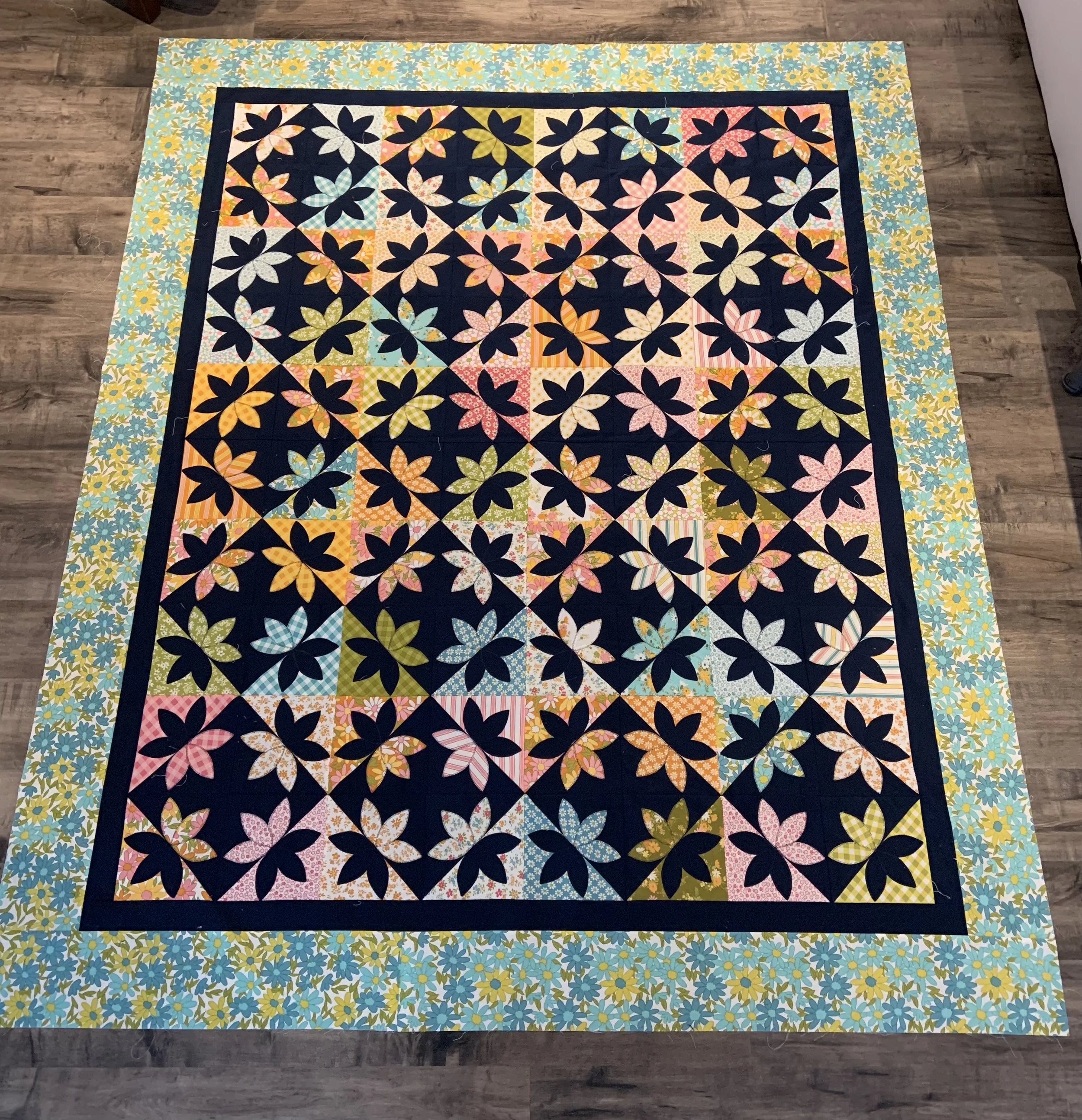 Vintage Bouquet quilt top