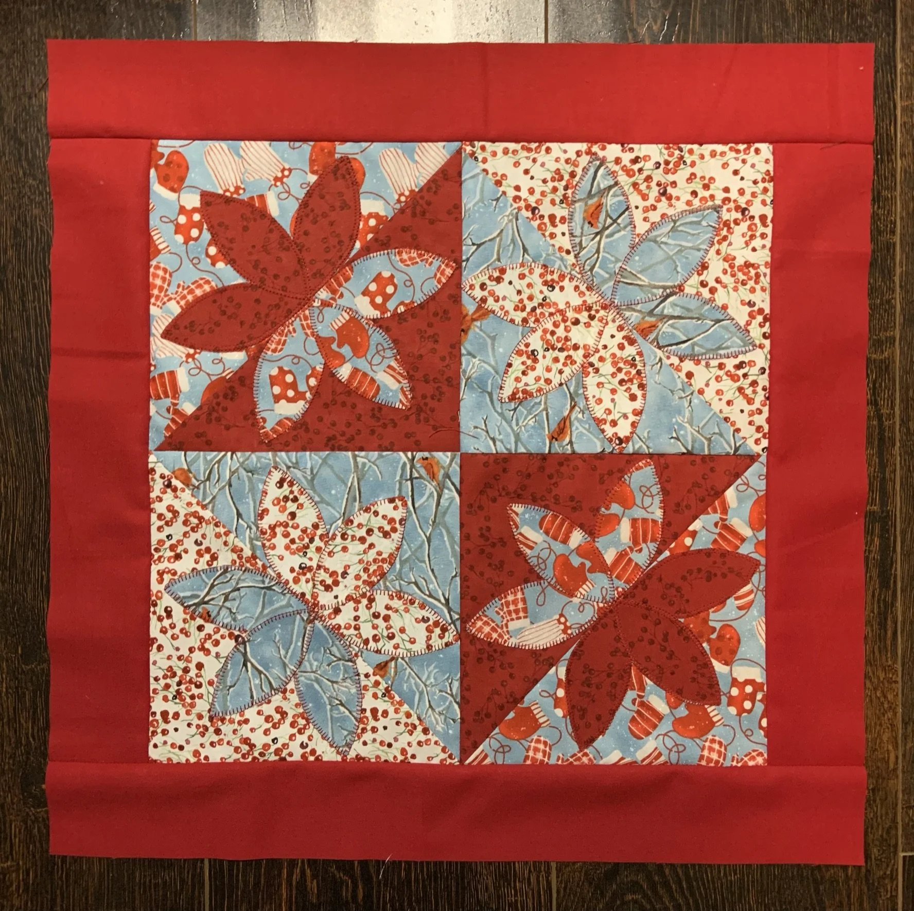 Practice Block for Vintage Bouquet quilt