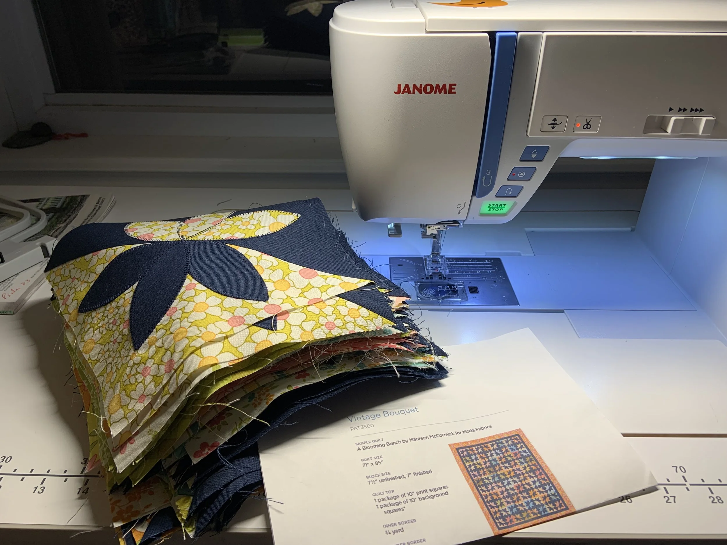 Sewing my Vintage Bouquet blocks