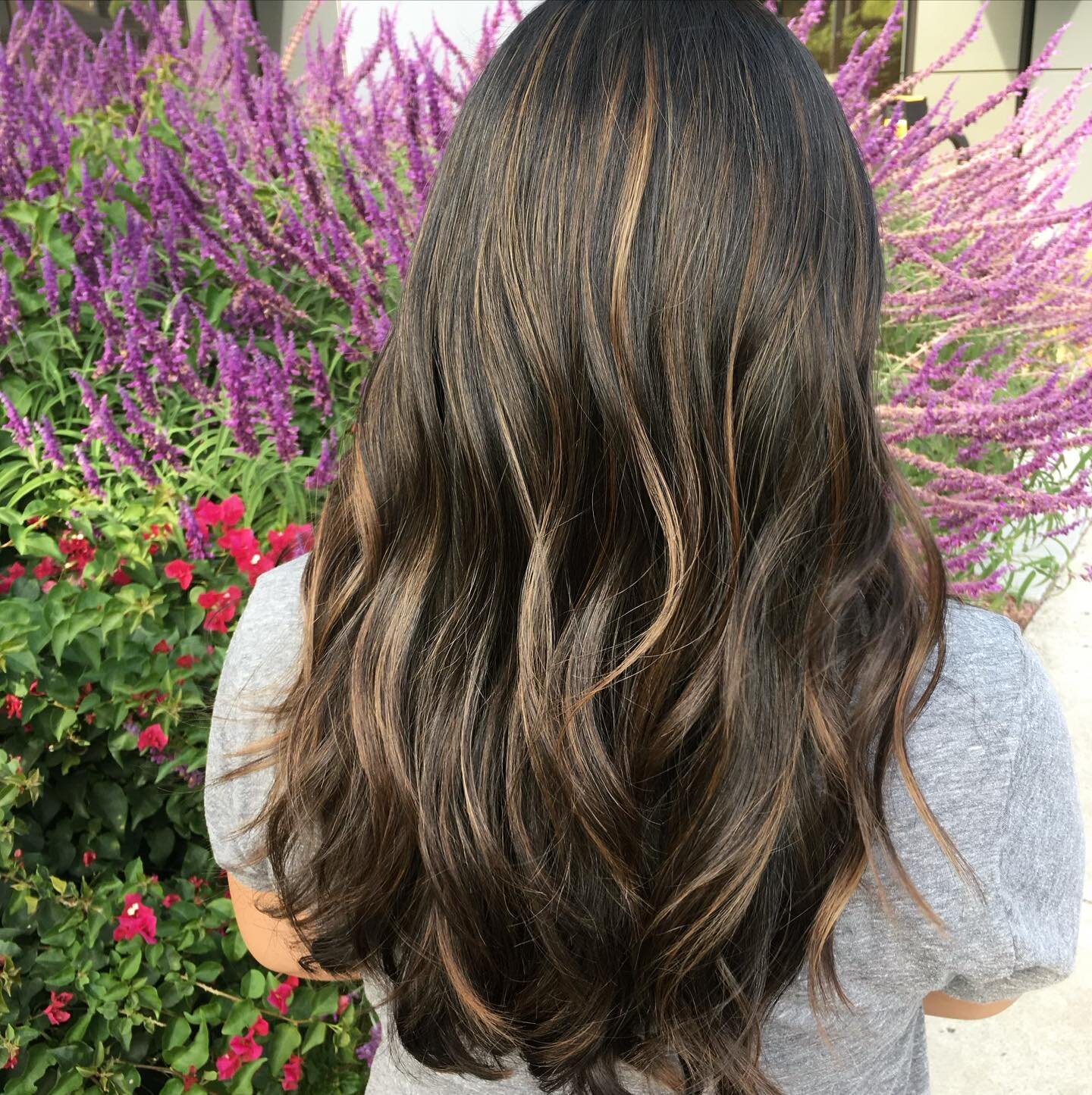 Brilliant brunette with just a touch of  dimension. 🍫🍯😋👌🏽🙌🏽
.
.
#dimensionalbrunette #cleanbeauty #brunette #brunettebalayage #beauty #sandiego #sandiegohair #