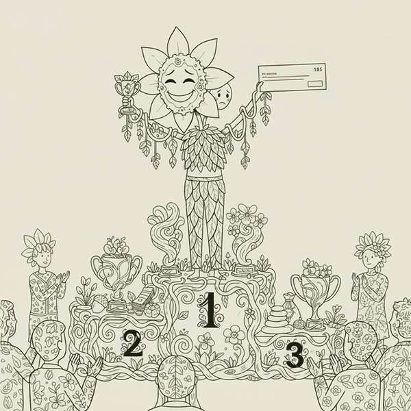 Auf dem Podest, alle jubeln und trotzdem traurig.