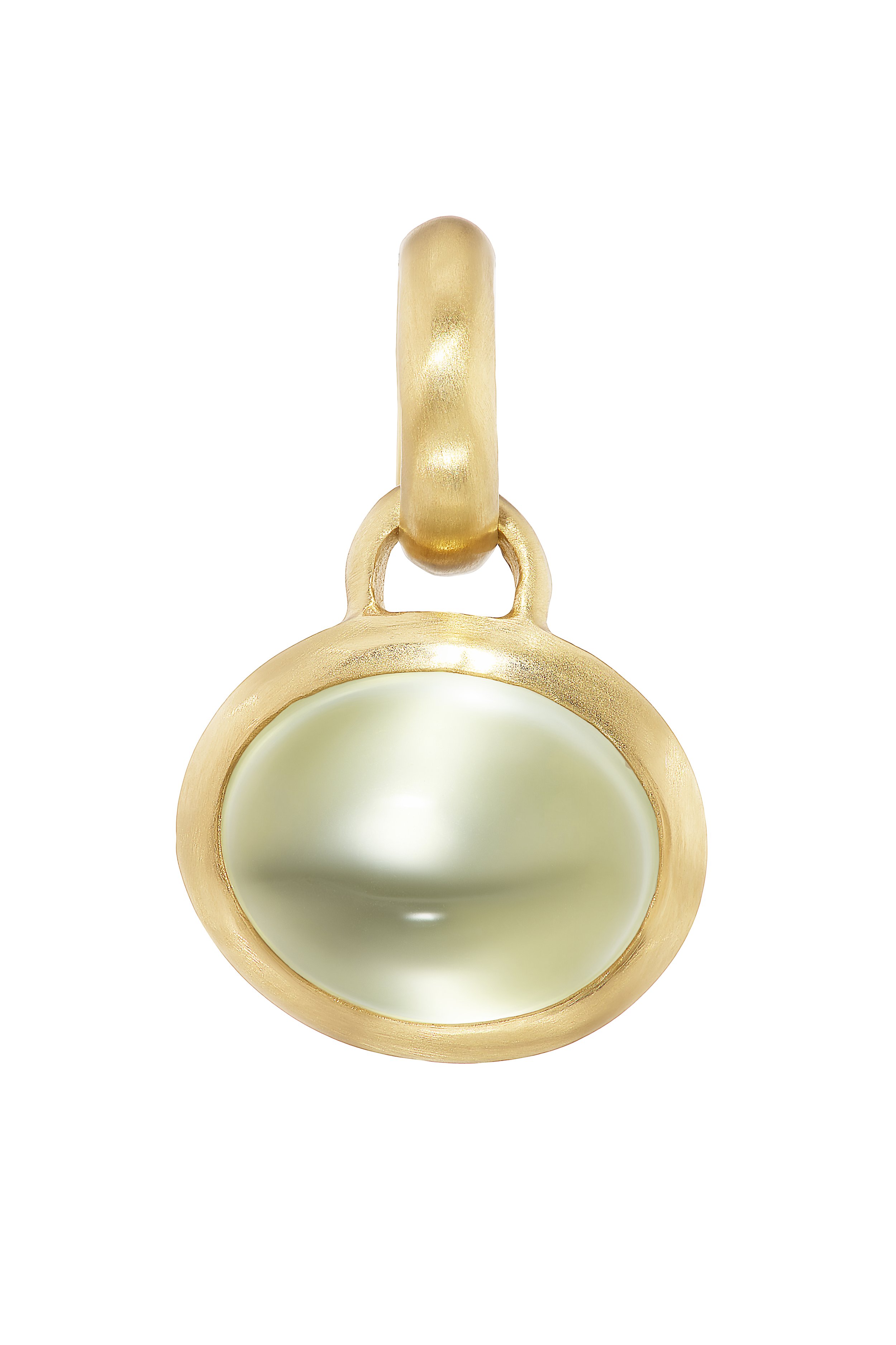 Gold Green Moonstone Pendant