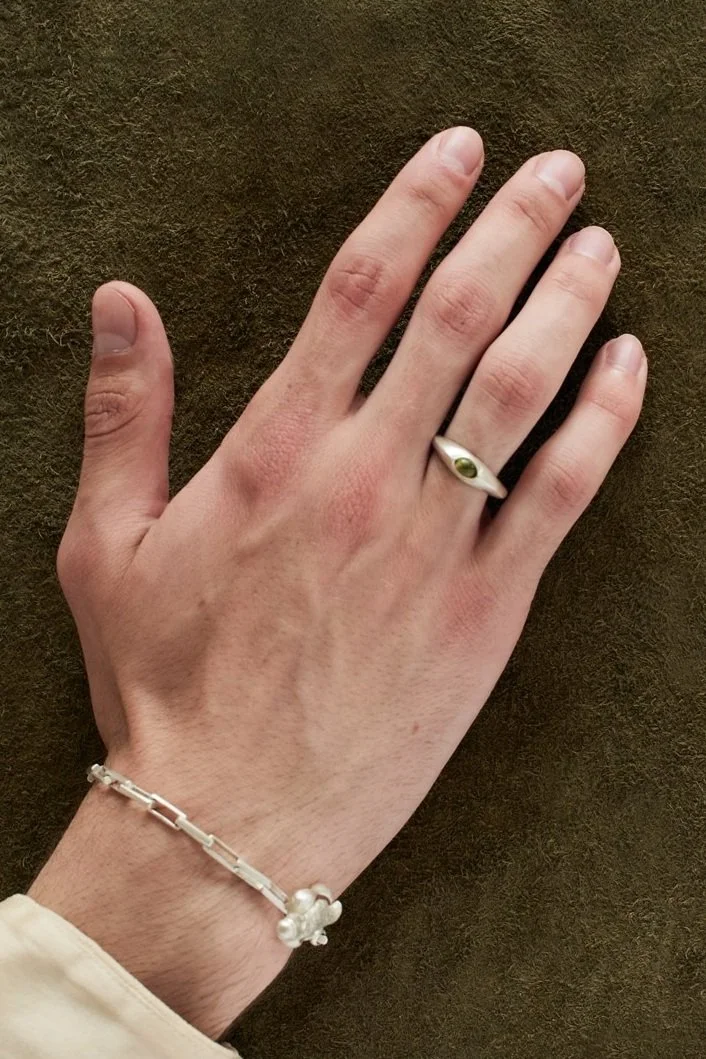 Ecru Ellipse Stone Ring main image 0