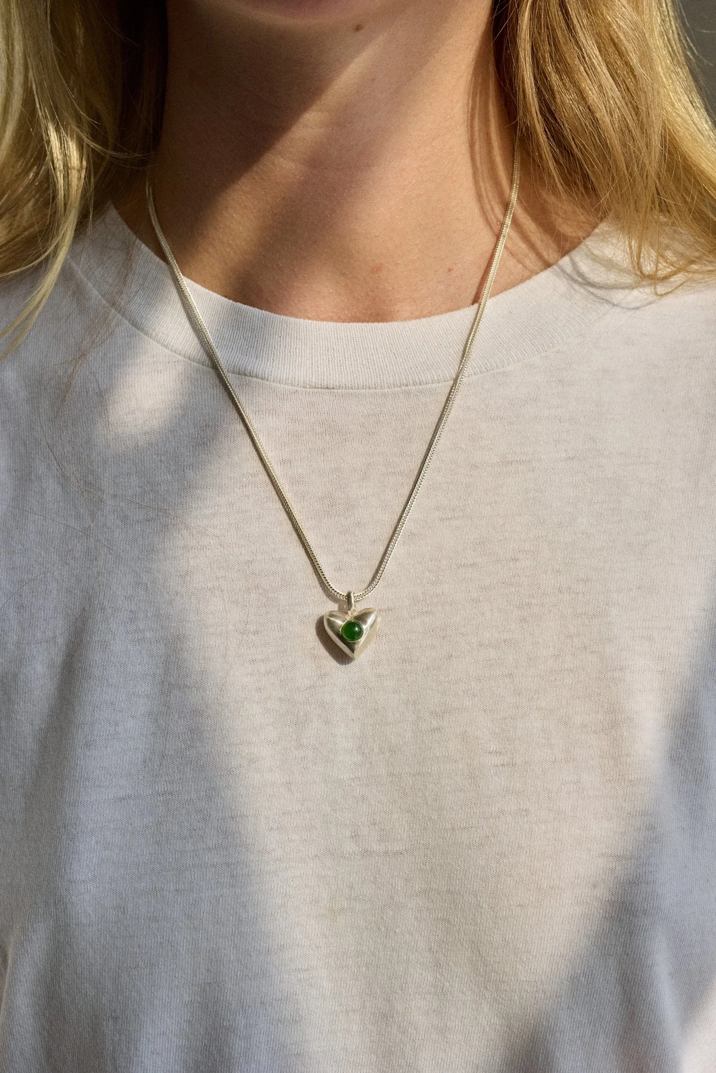 Dunton Ellerkamp Jade American Folk Heart Pendant