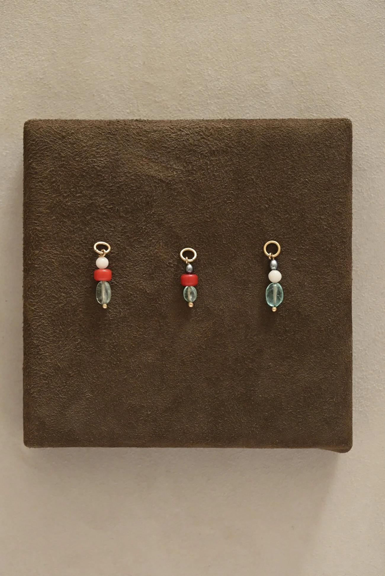 Gold, Emerald, Coral, Pearl Talisman