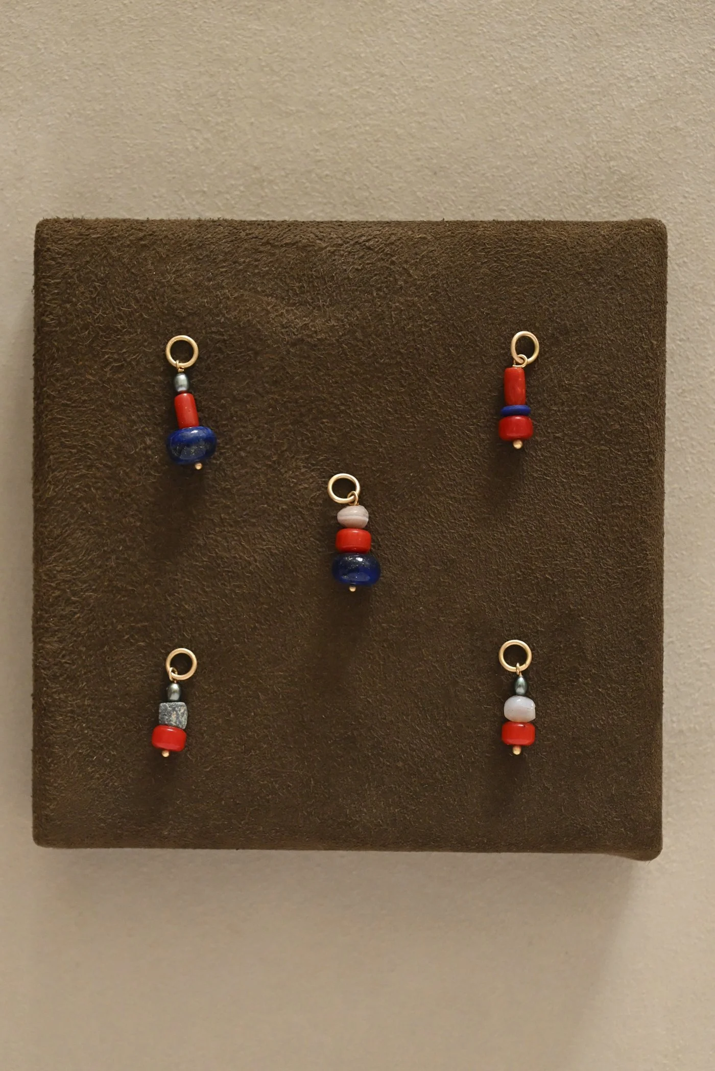 Gold, Coral, Agate, and Lapis Talisman