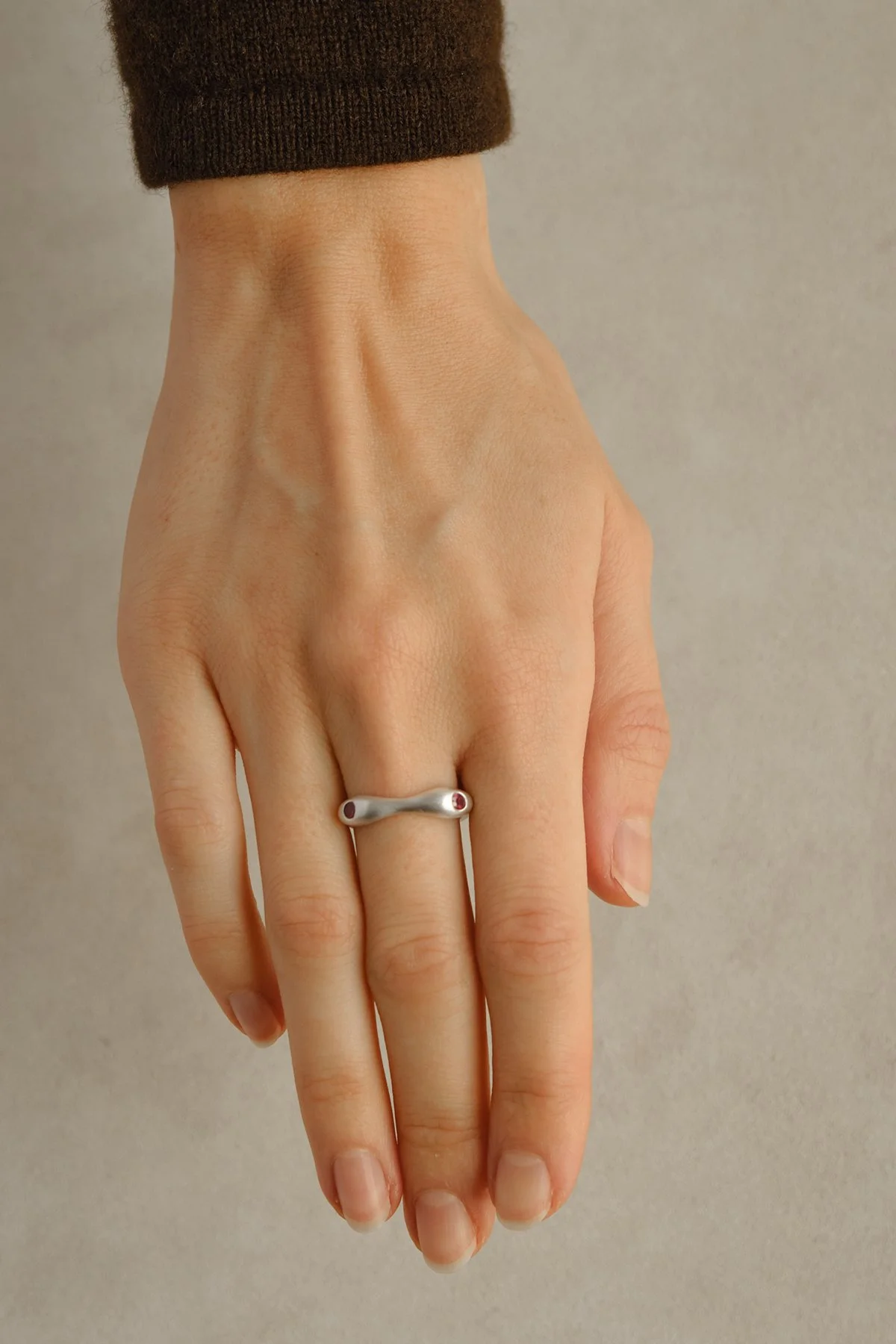 Owen Ring | Thin with Ruby