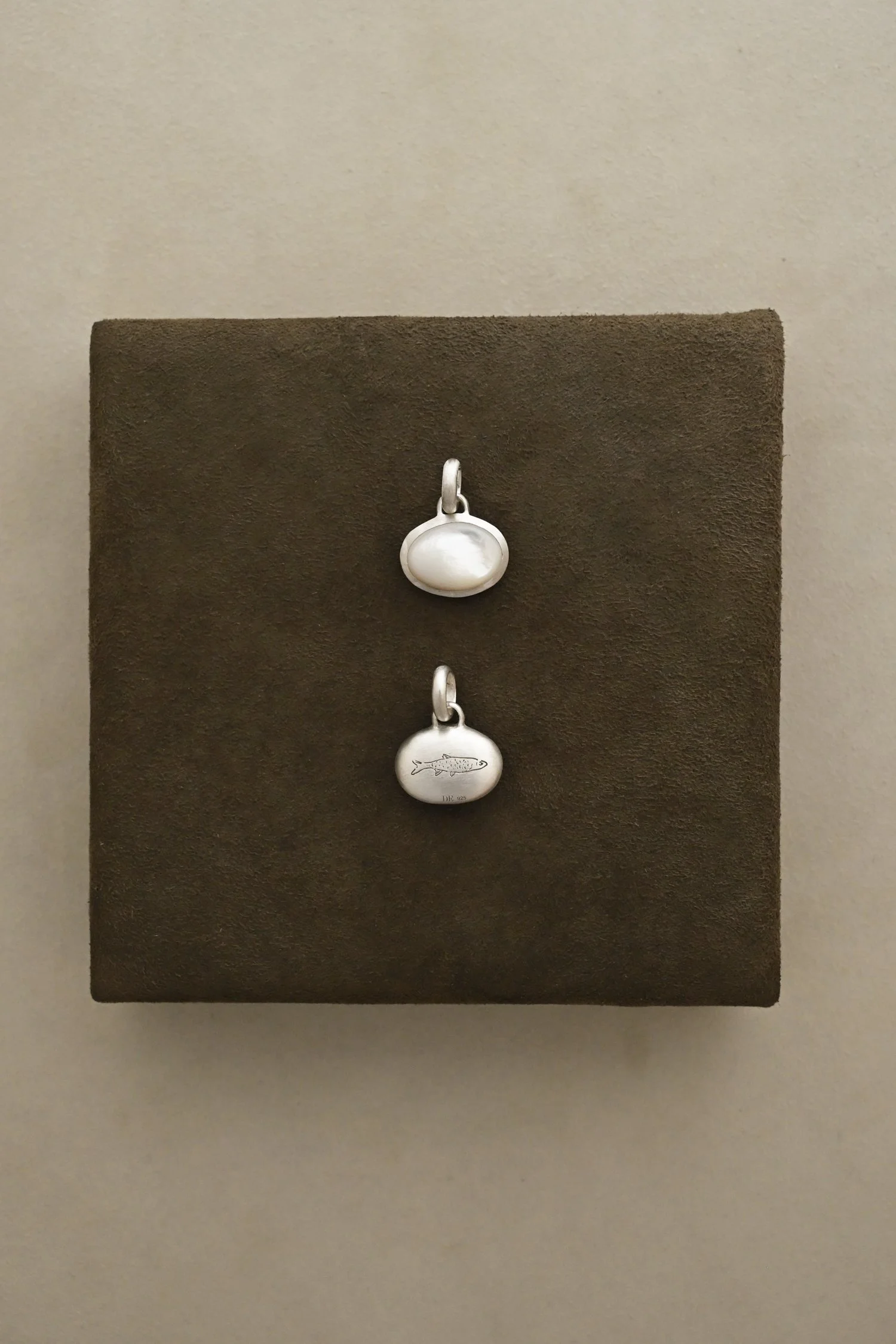 Mother of Pearl and Fish Pendant