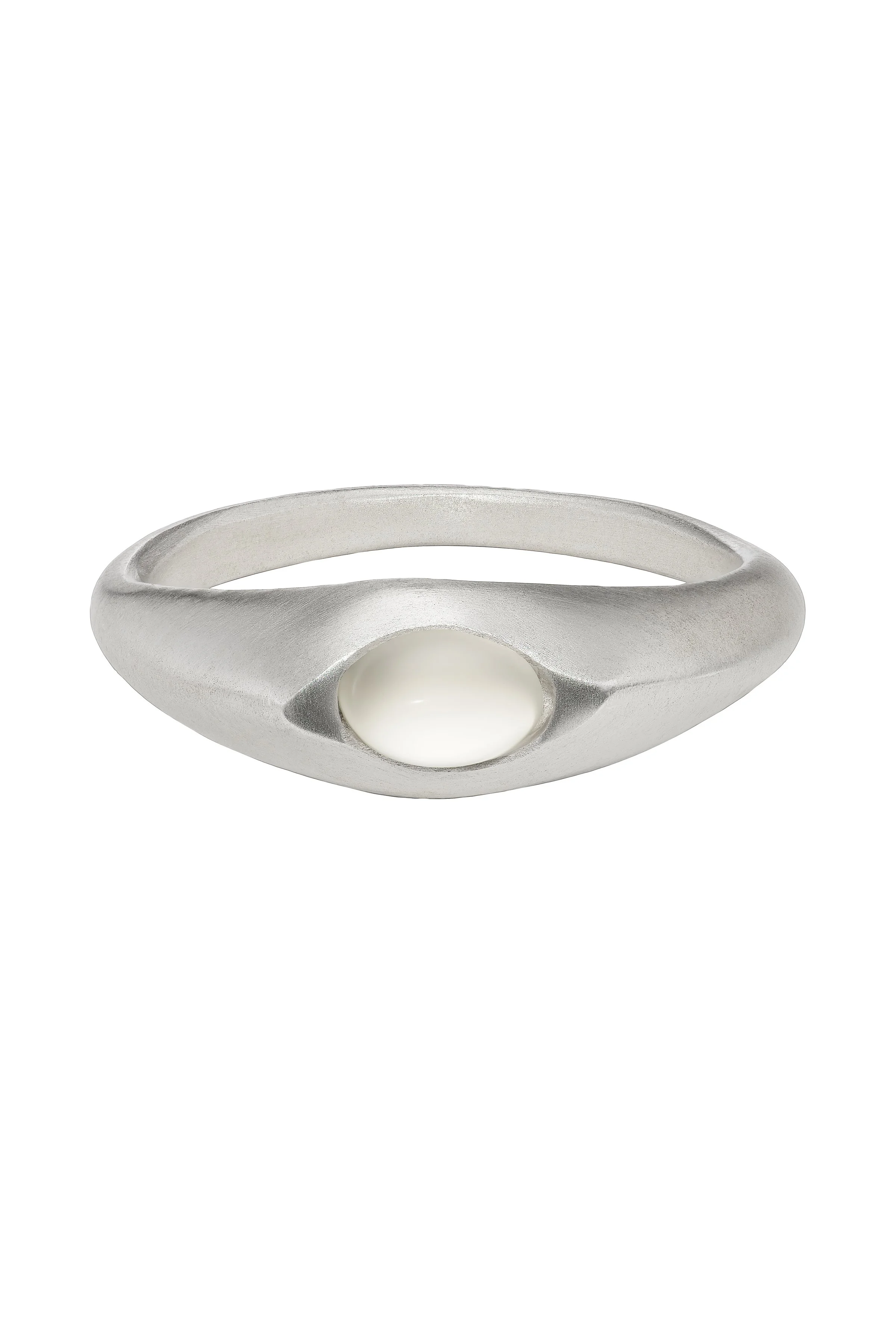 Ellipse Ring | White Moonstone