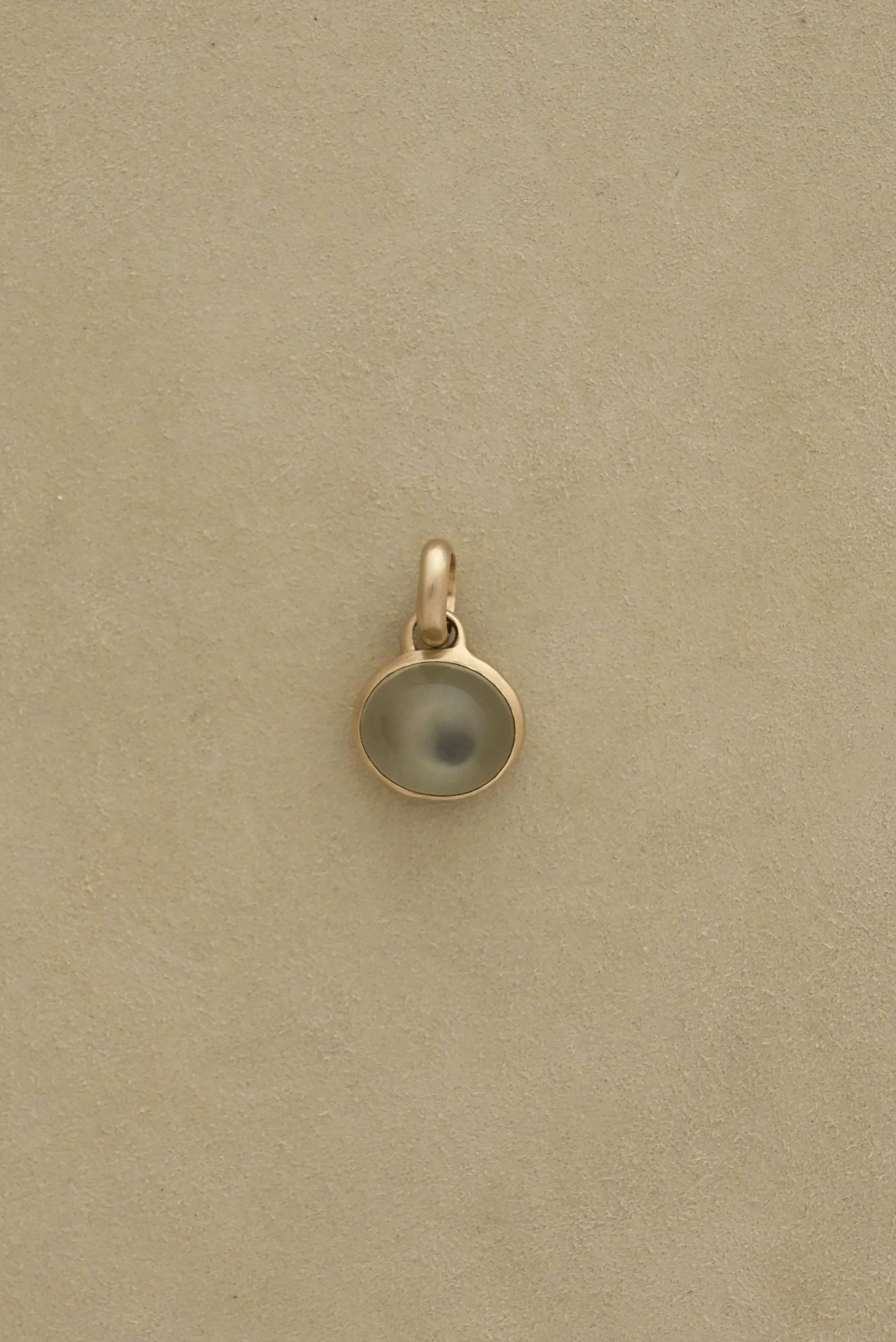 Green Moonstone and Gold Window Pendant No. 4