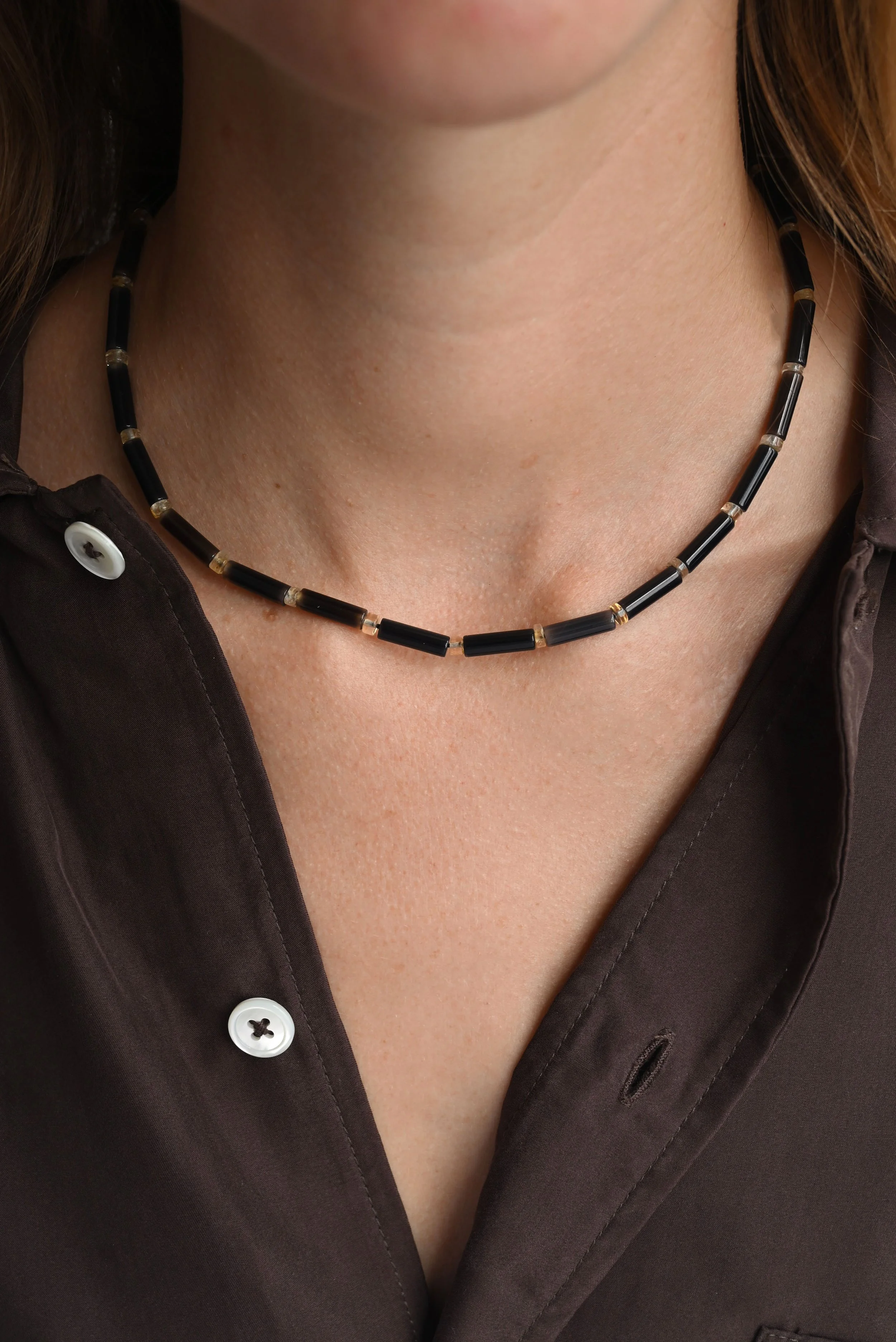 Agate and Citrine Necklace