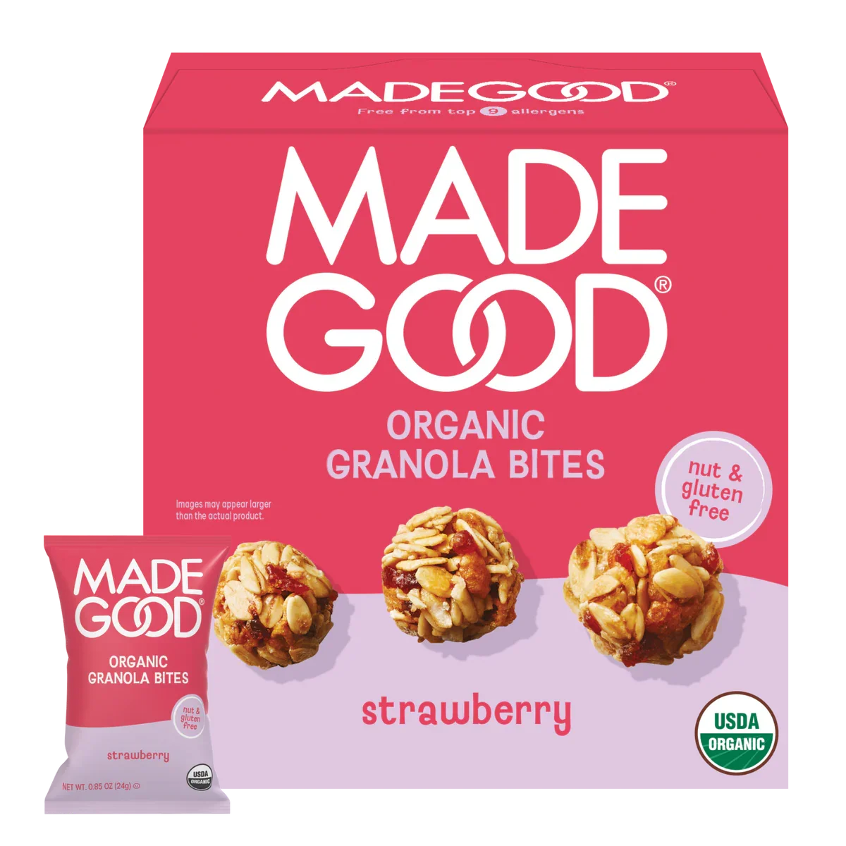MadeGood Granola Strawberry Bites.webp