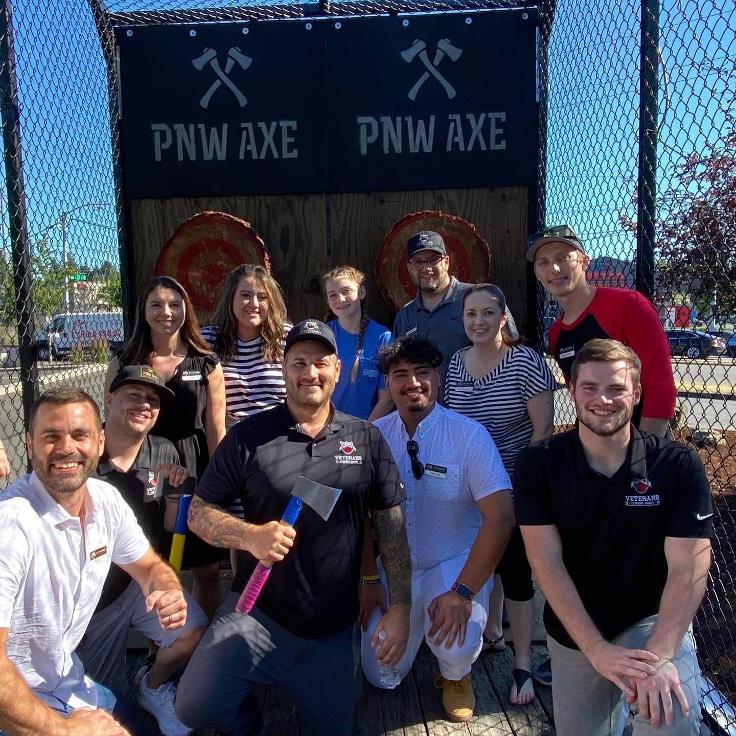 Congrats to @veteranslendinggroup on their Grand Opening for their new location in Lakewood! Thanks for having us out! #pnwaxe #axeparty #grandopening