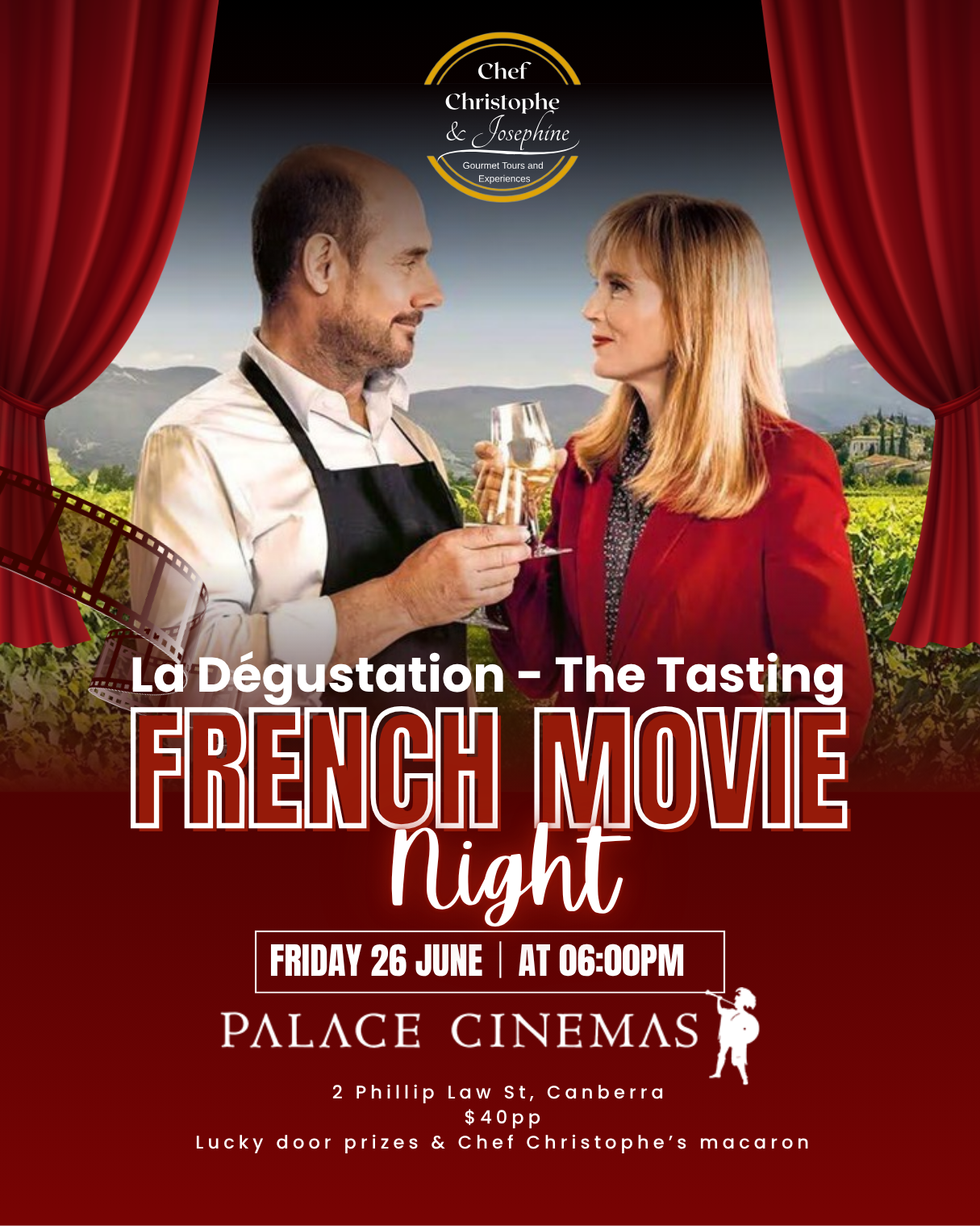 FRENCH MOVIE NIGHT - THE TASTING - FRIDAY 26 JUNE - 6.00PM