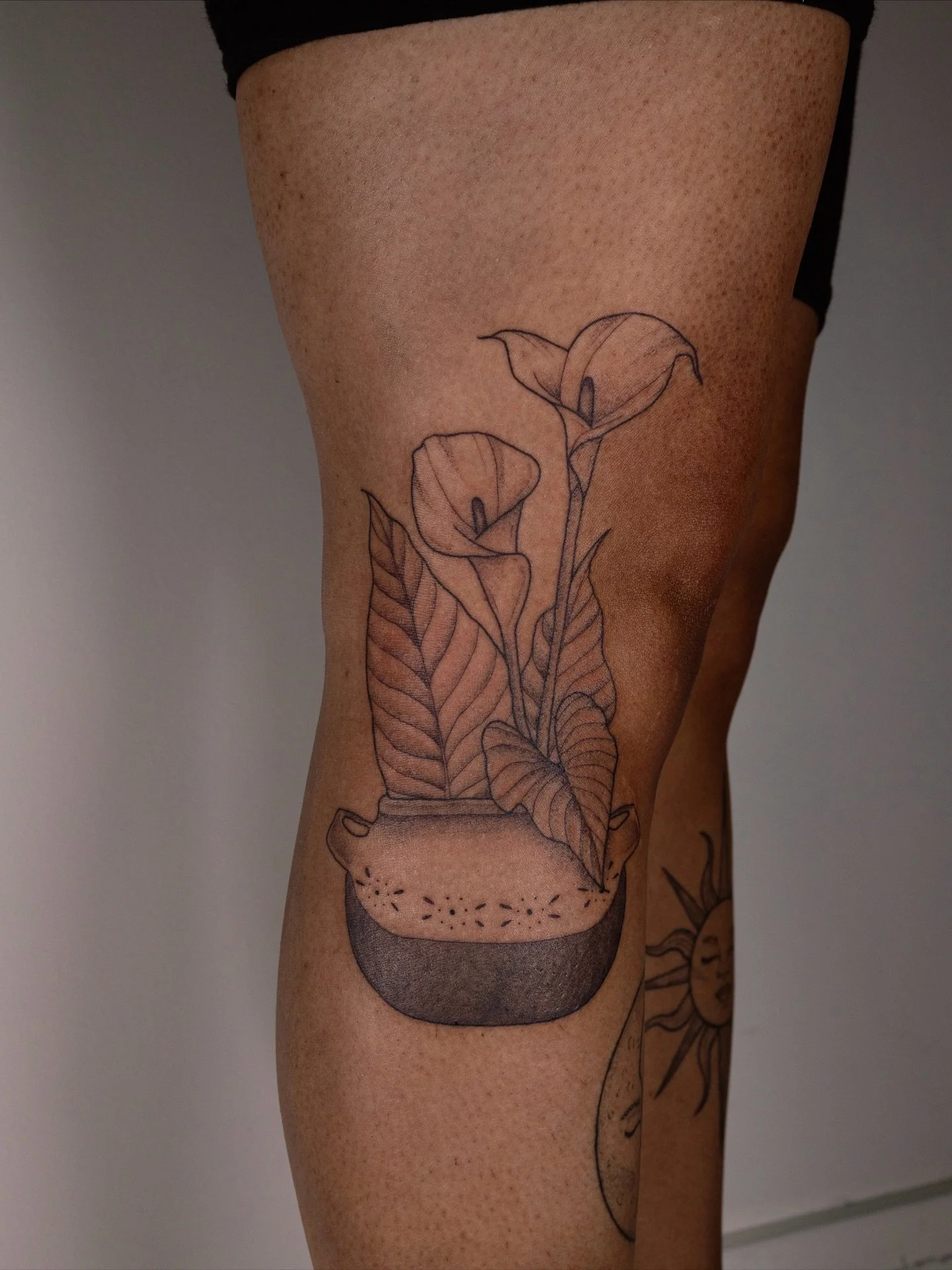 A round up of the goodies I created this work week🪴🌵🌷🌙✨🦋🍓 my heart is full💝 swipe through !!
1 &amp; 2:Calla lilies in a pot de barro
3: healed sun and moon
4. Rework on a saguaro tattoo
5. Smoll bb tulips
6. Celestial moth
7. Rue
8. PNW fores