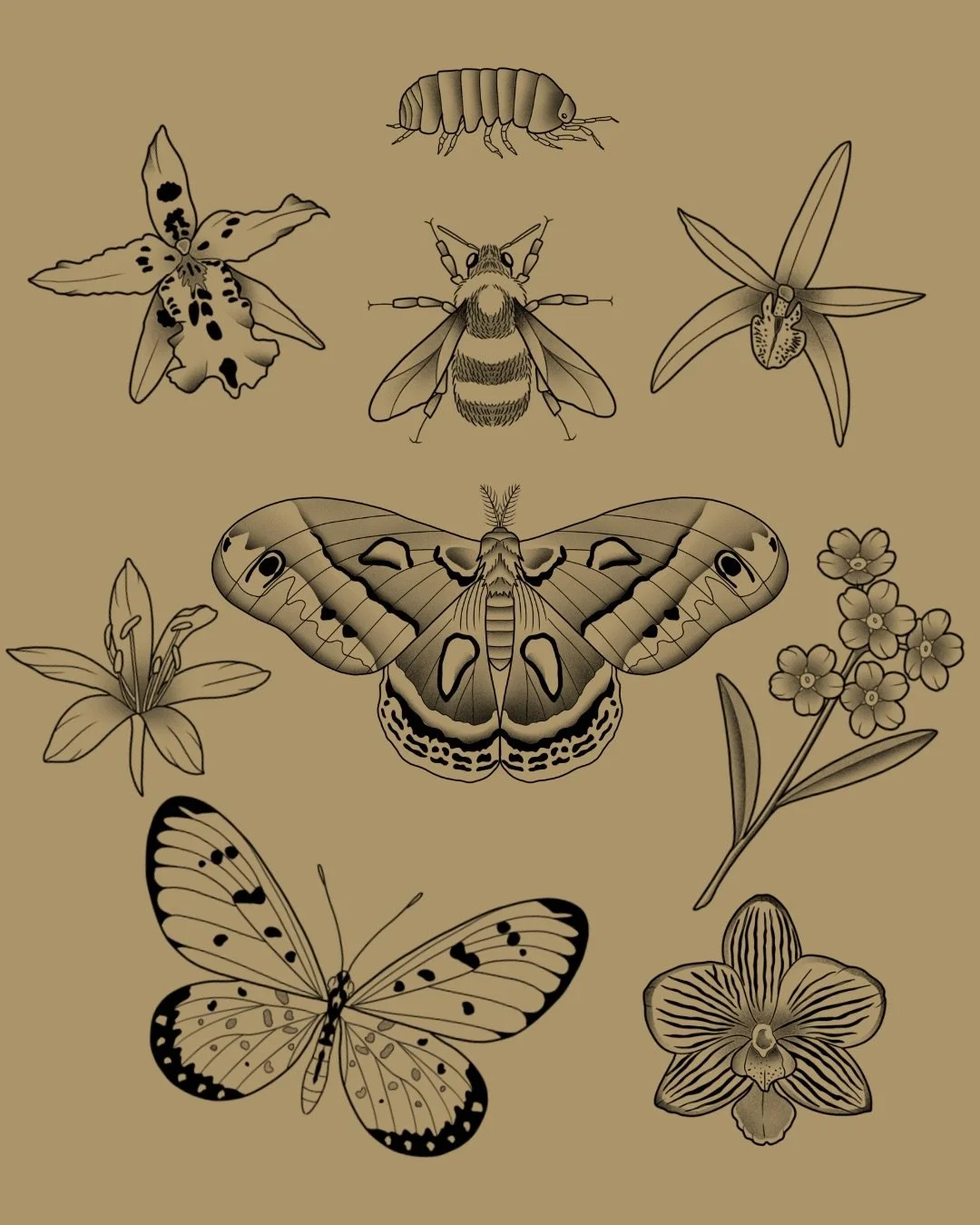 Hi it&rsquo;s me hehe happy new year!!! It&rsquo;s been a minute since I&rsquo;ve dropped some flash so here are some smaller guys I&rsquo;ve been working on🌸🐝🦋🍀✨🌿🌷 this is part one of pieces that&rsquo;ll be available when my books open Feb 7 