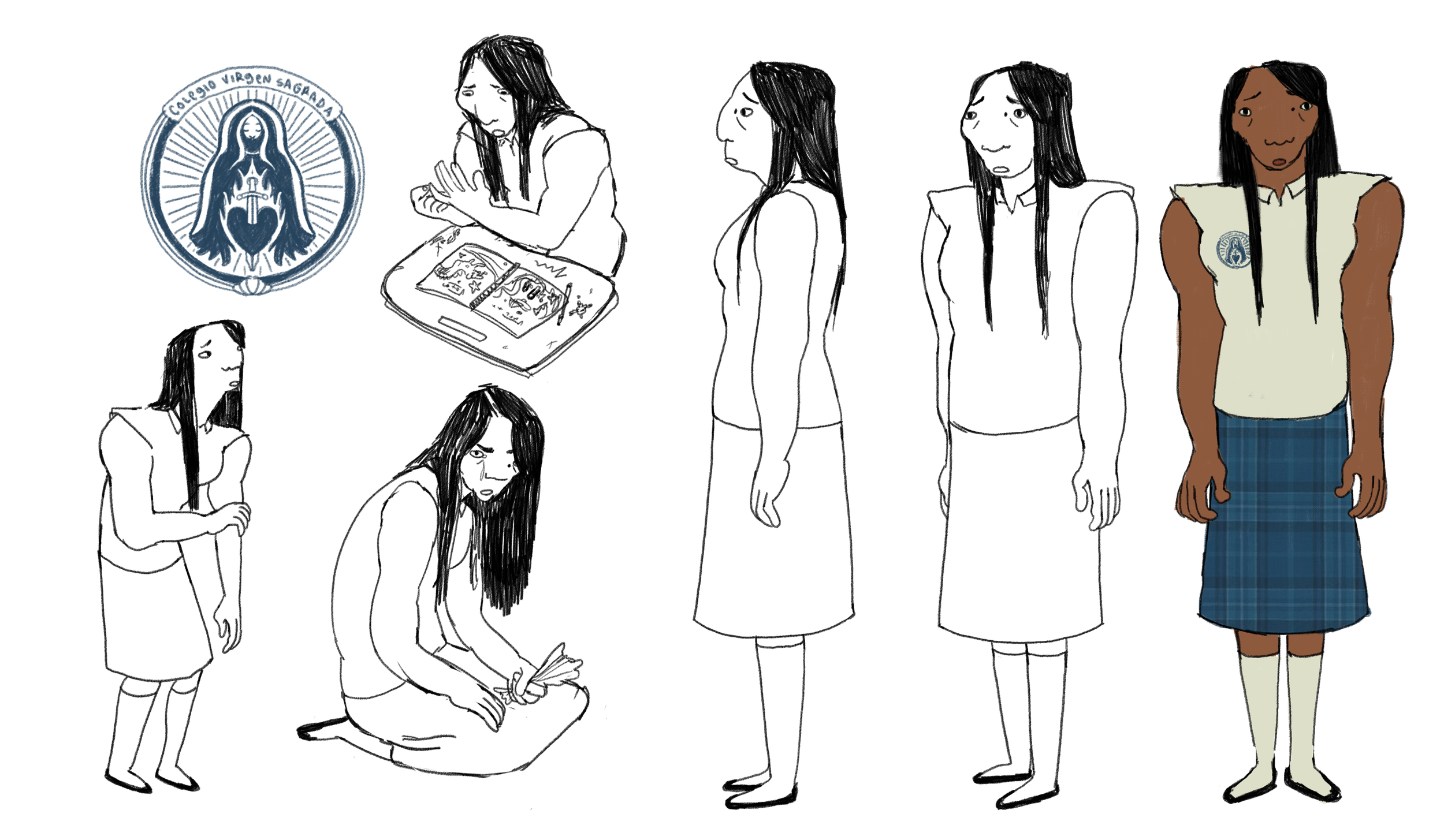 Liliana character rotation and expression sheet for upcoming thesis project