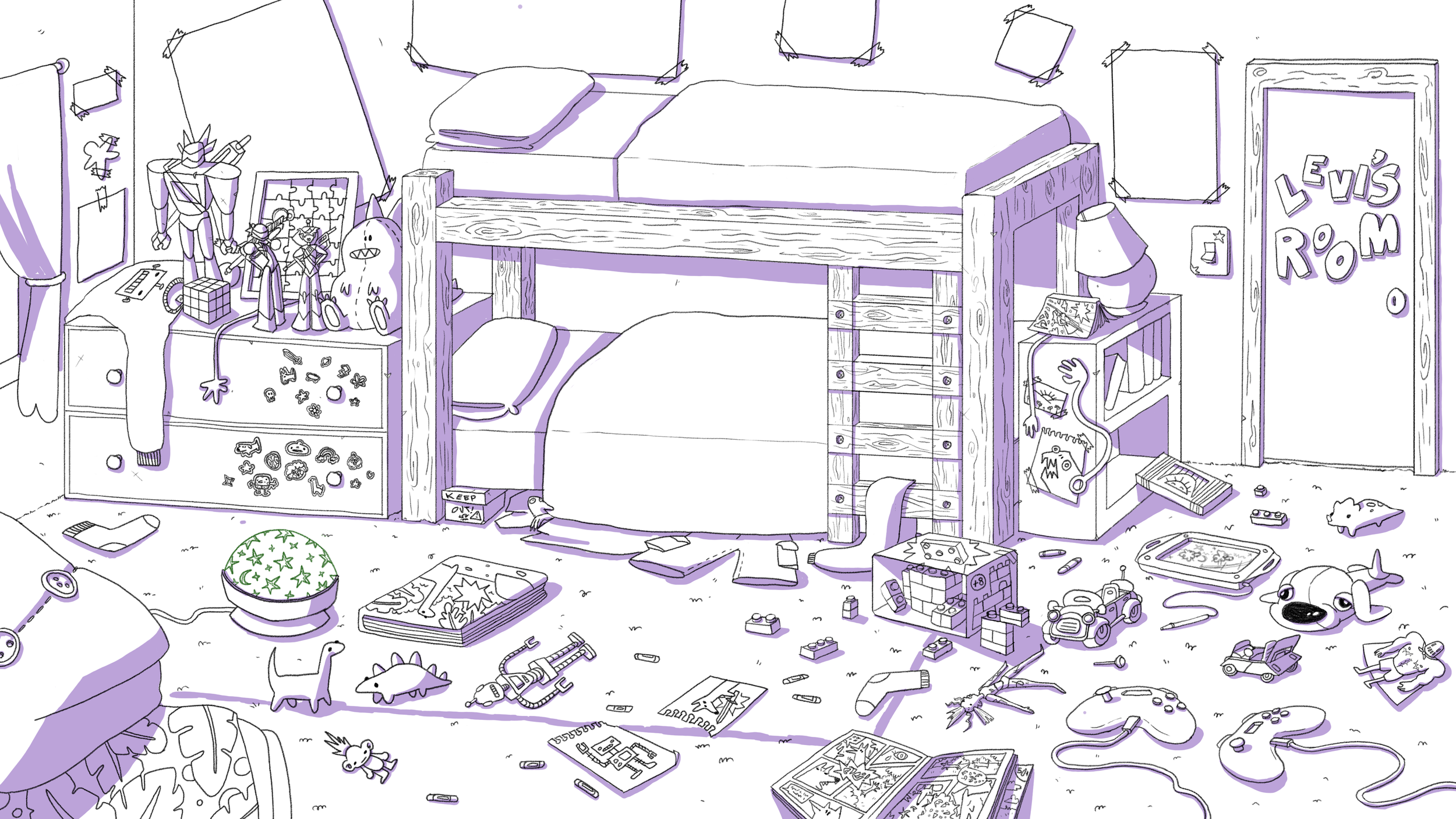 INT. Levi's Room -COUSIN CAVE