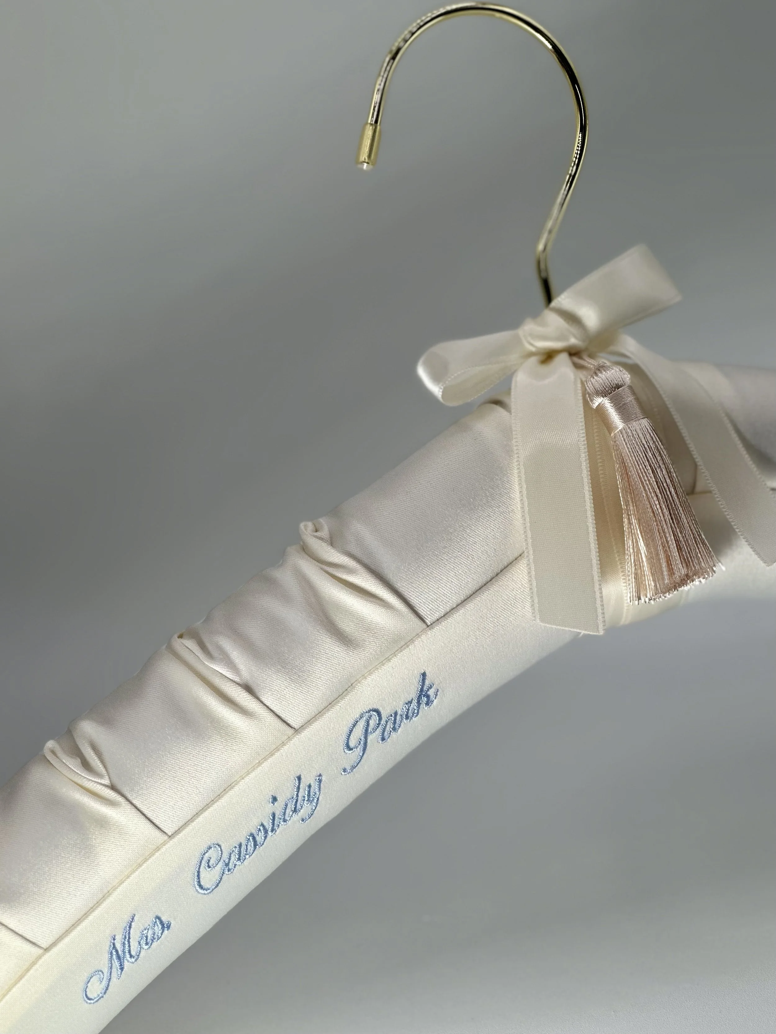 ivory something blue custom wedding dress hanger.jpeg