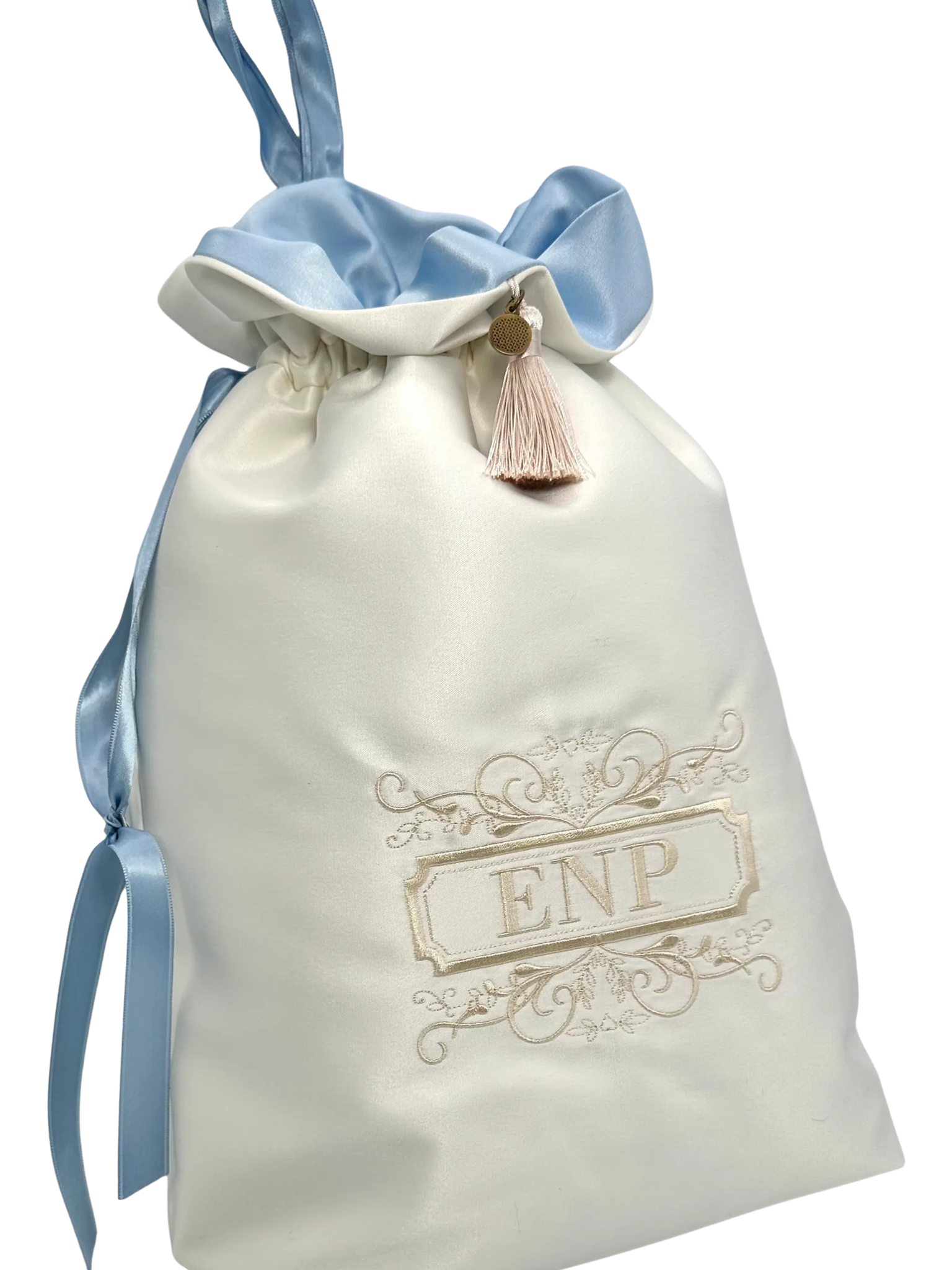 The Bridal Satin Keepsake Bag | Personalized Satin Accessory & Shoe Bag