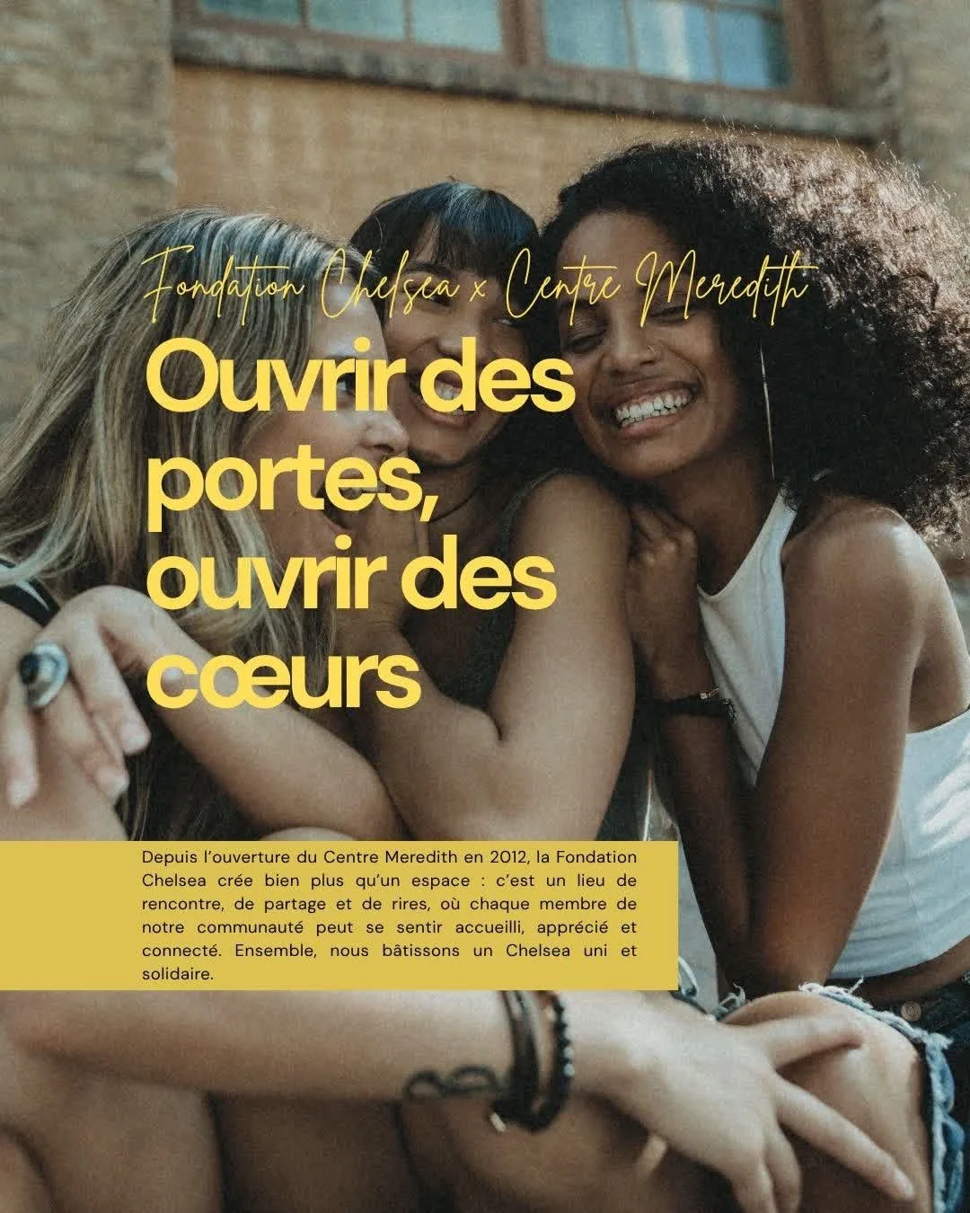 Le Centre en coulisses: Histoire & Valeurs
Le Meredith Centre est bien plus qu'un lieu pour les activités et événements. Derrière chaque espace et chaque programme, il y a une histoire, des valeurs et des personnes qui