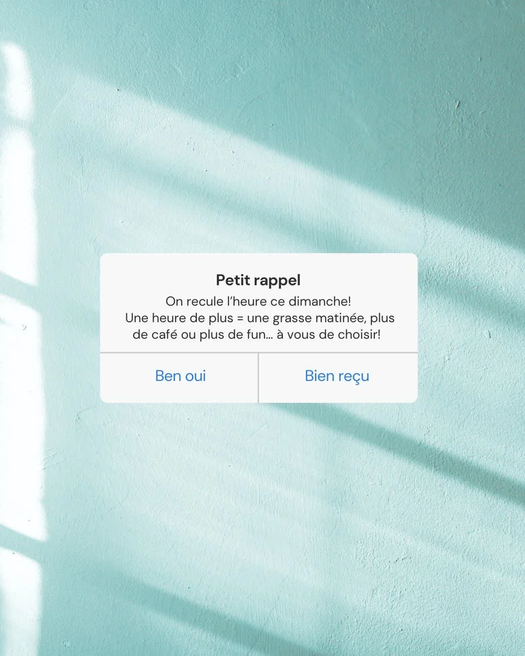 Heure bonus ce Dimanche | Bonus hour this Sunday