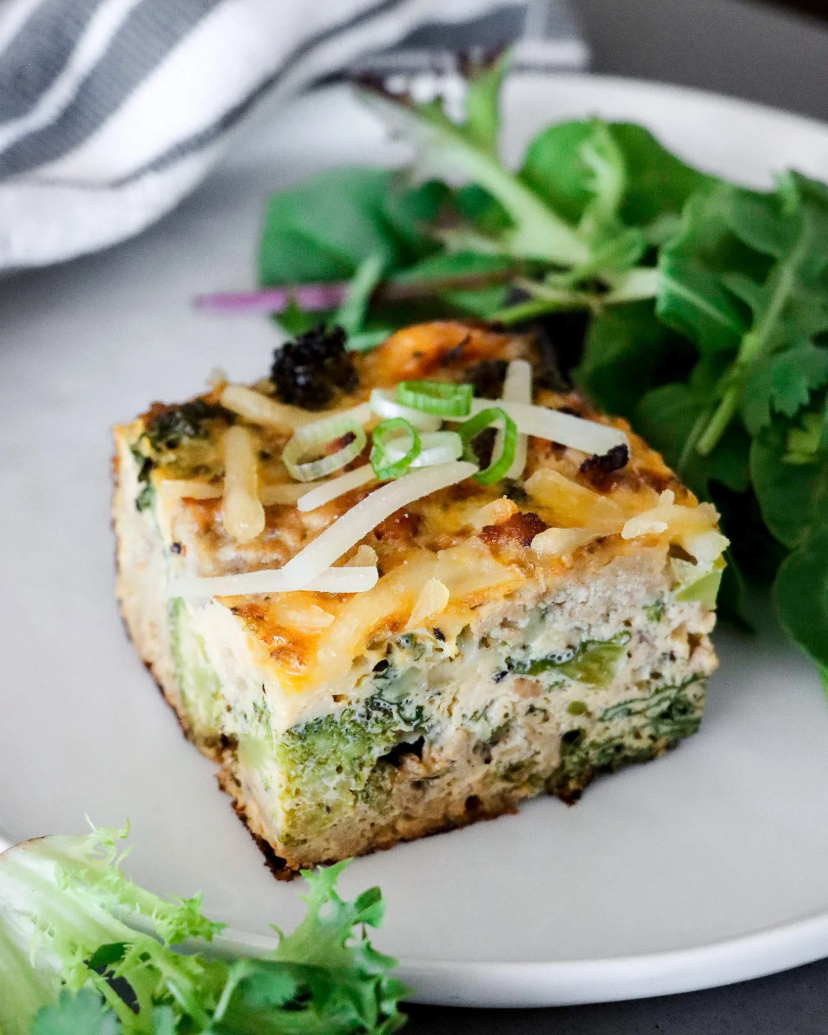 Turkey Mozzarella Crustless Quiche — Sarah & Spices