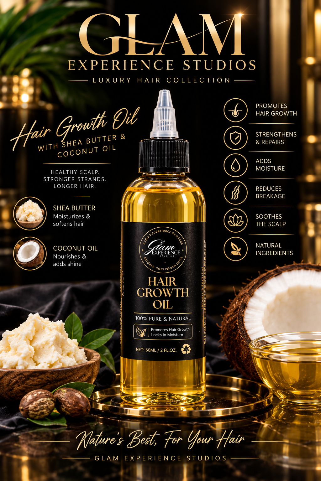 Large Regular Hair Growth Oil 8oz
