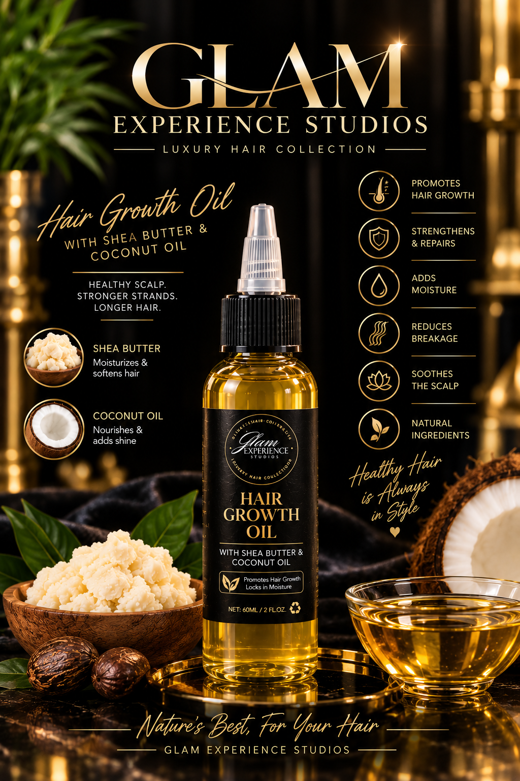 Small  Chamomile Hair Growth Oil 2oz