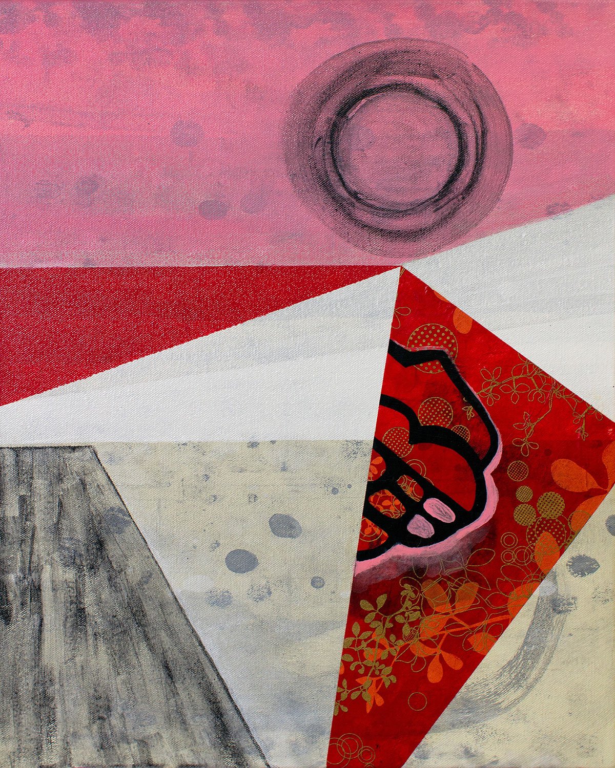Abstract Interior primary Colors Red No 1 20x16 Pamela Staker