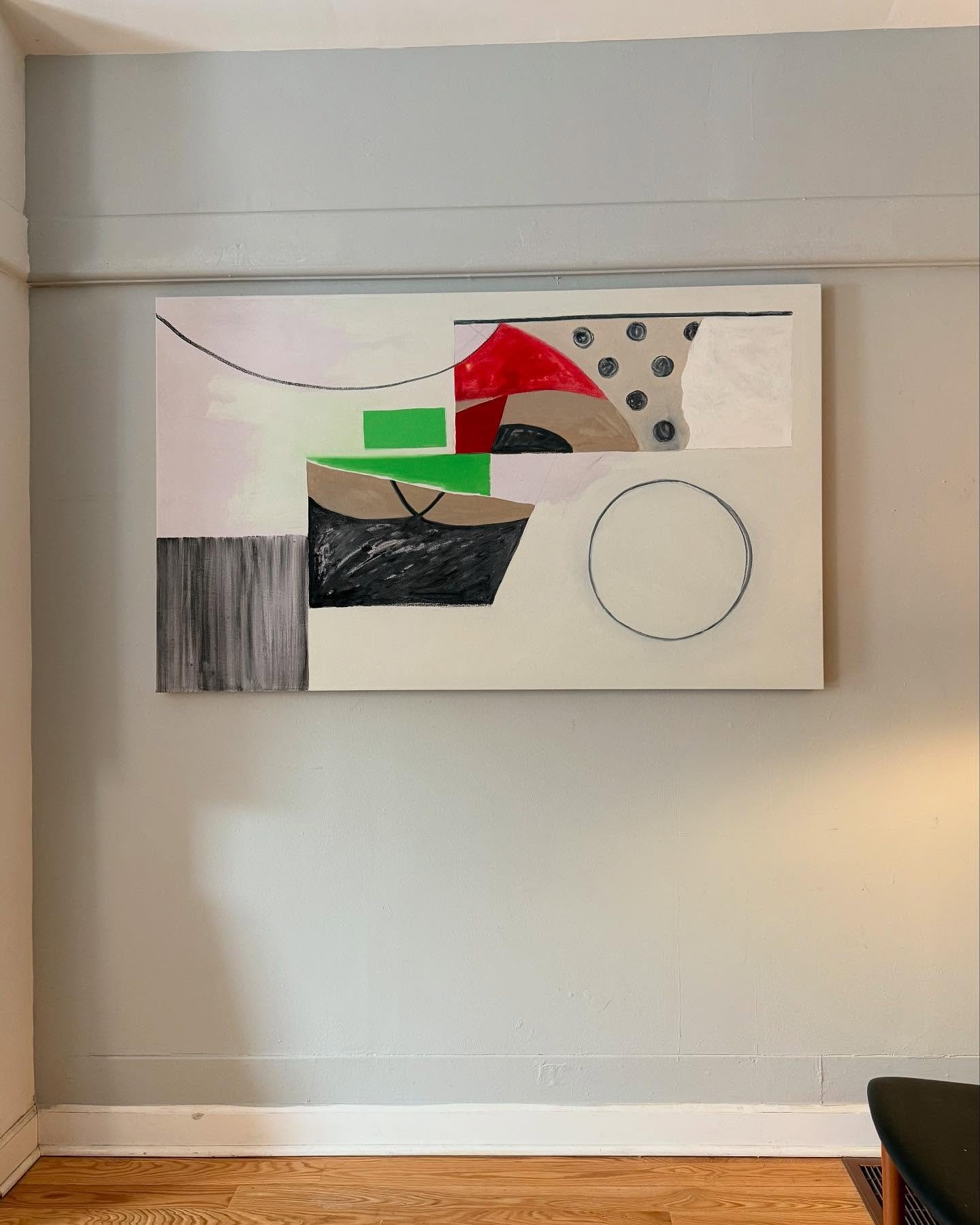 #WIP &mdash; Work in progress! This one is 36 x 60 inches. See more works from this series &gt;&gt;link in bio
.
#ModernistCutie #ModernistCuties #ContemporaryPainting #AbstractPainting
