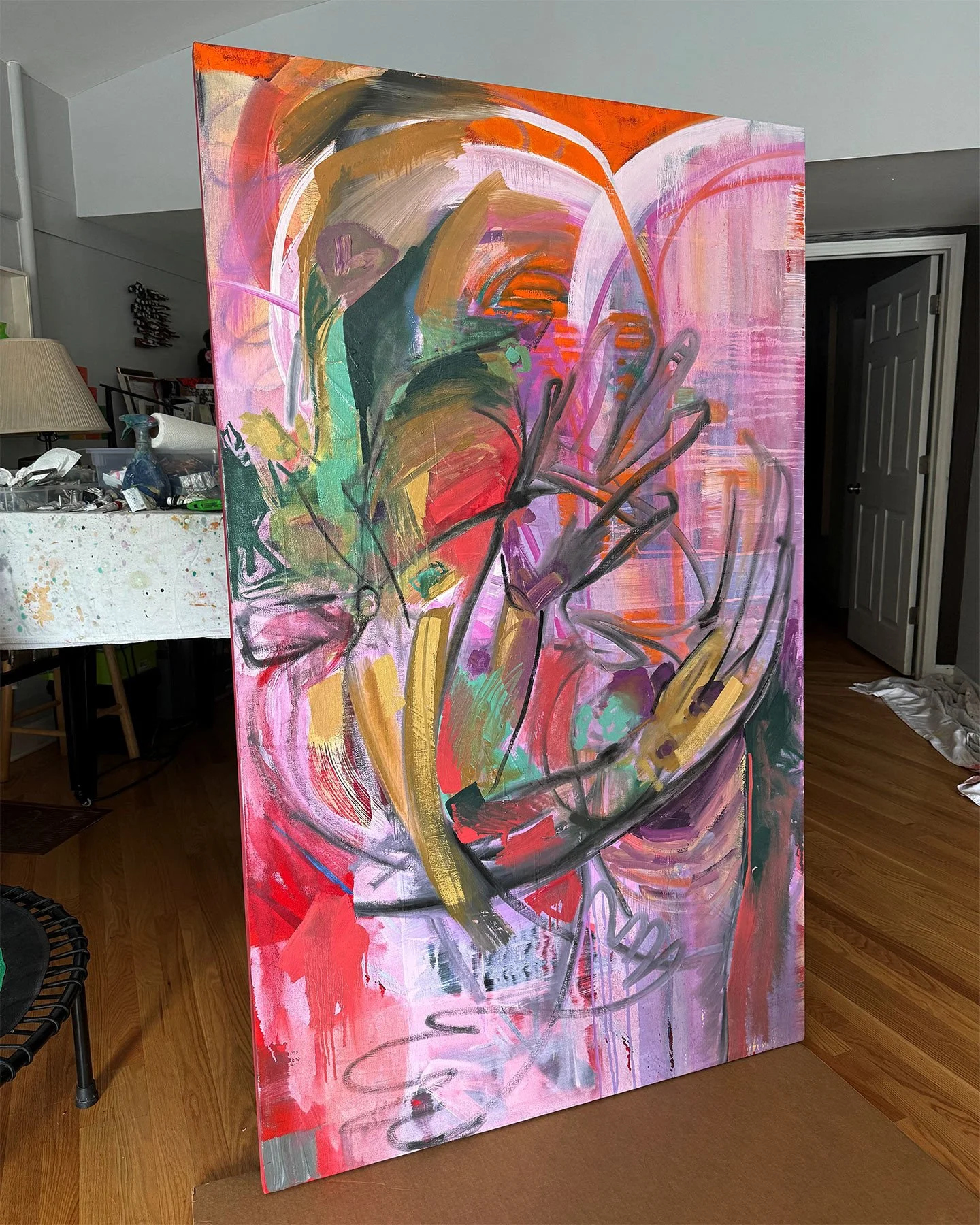 Sometimes it takes a while to finish a painting. This one was started in 2022, and I was somewhat happy, but I always felt it was asking for more color. It's easy to revise a piece I don't like, but much harder with one I'm 90% satisfied with. I don'