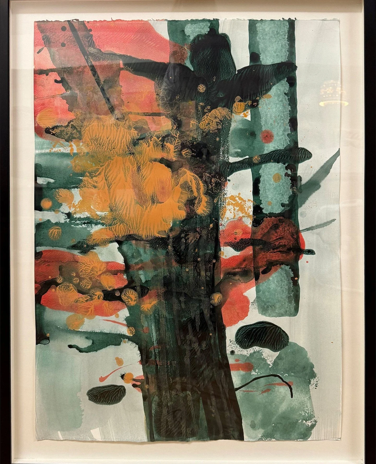 New works on paper from my Abstract Nature series. I always love a good woodsy feeling piece. Reminds me of places I've been that are wild, beautiful, and mysterious.⁠
.⁠
&quot;Abstract Nature Series, (tree totem, english oak leaves, and pine tree no