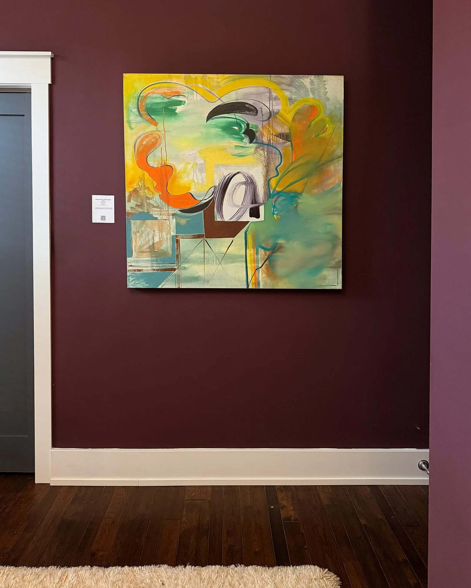 Installation view of "Abstract Study (begin again)"—available