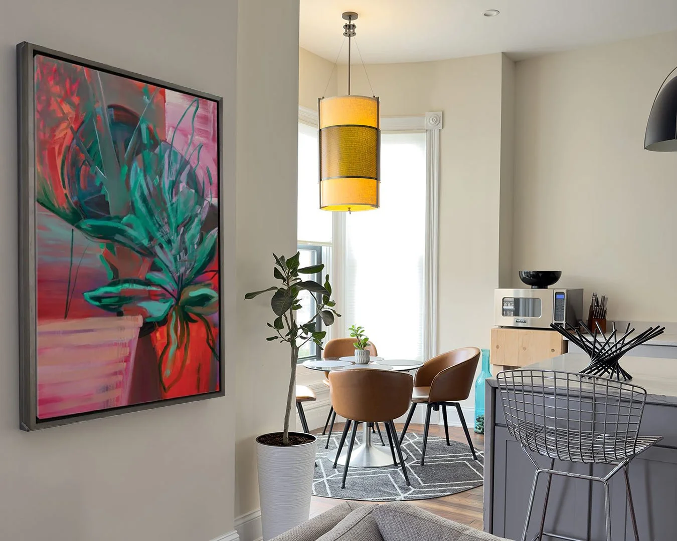 Installation view of "Abstract Study (potted plant no.4)"—available 