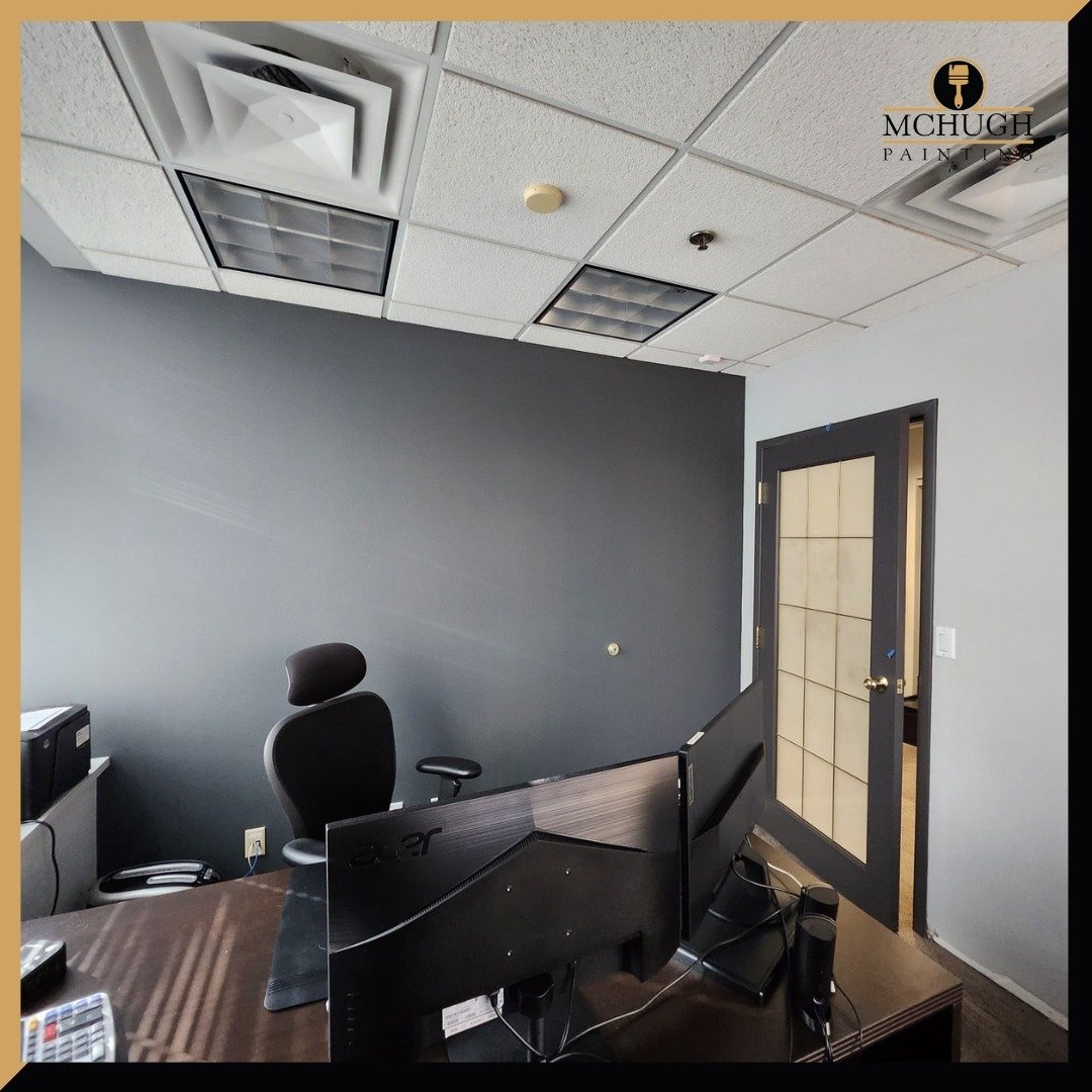 New look, same space! 🎨✨ Here are a few photos of this office area we are currently transforming with a fresh coat of paint&mdash; loving the transformation!

#interiortransformation #kitchenerwaterloo #cambridge #professionalpainters #interiorpaint