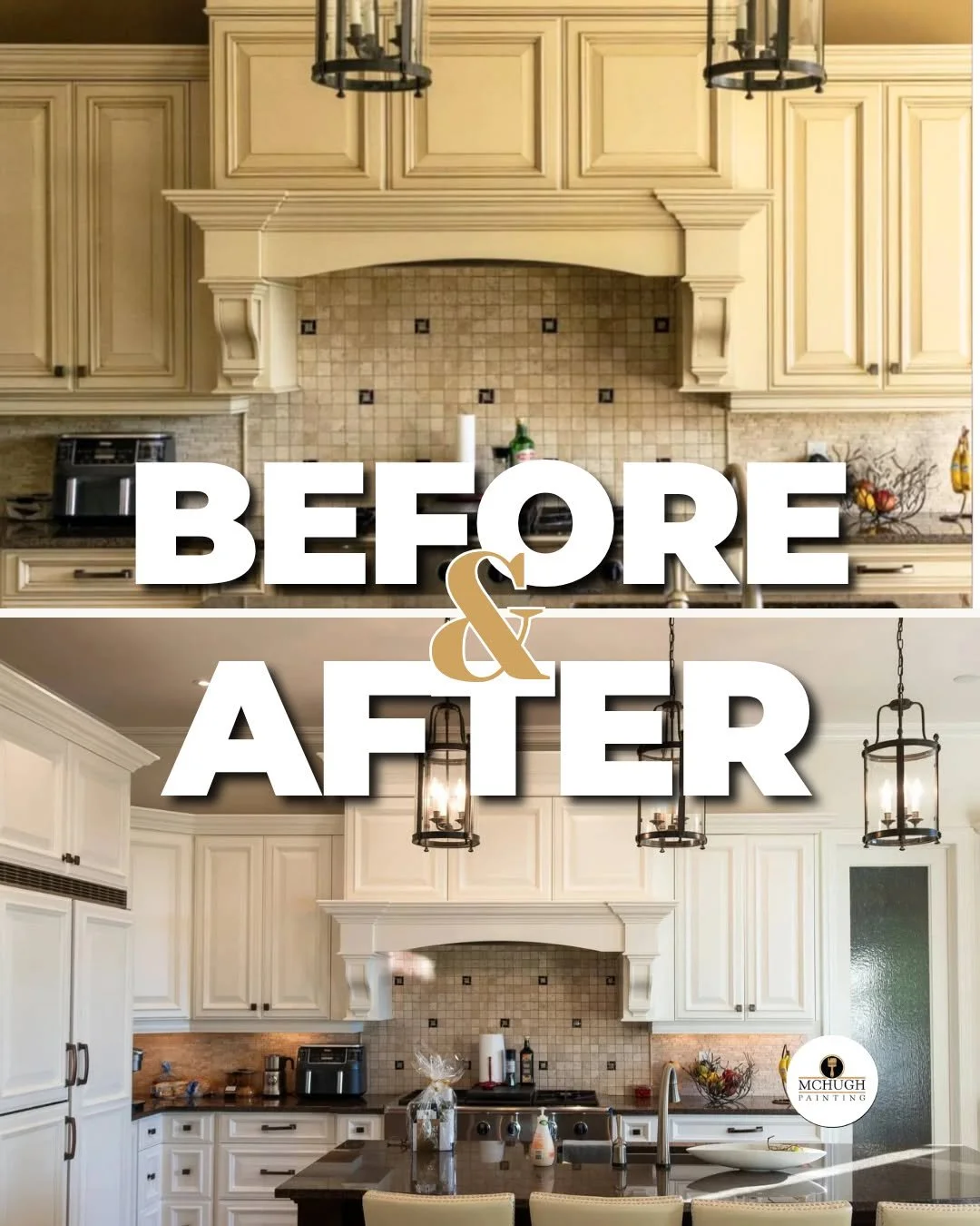 You don&rsquo;t always need a full renovation to change a space.

Sometimes&hellip; It&rsquo;s just paint.

This kitchen went from heavy and dated to clean, bright, and timeless, without changing the layout.

What do you think makes the biggest diffe